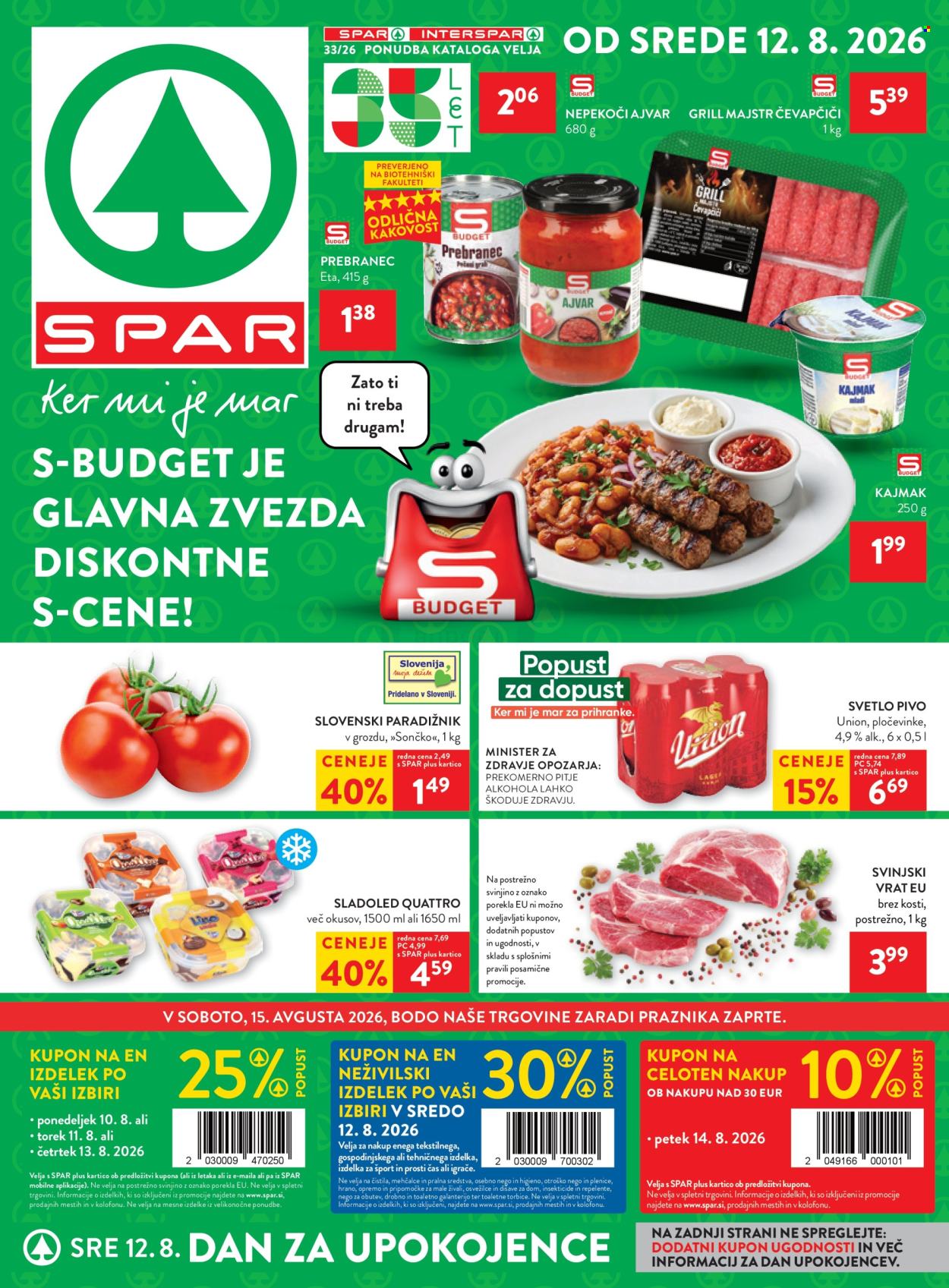 SPAR katalog - 12.8.2026 - 18.8.2026. Stran 1