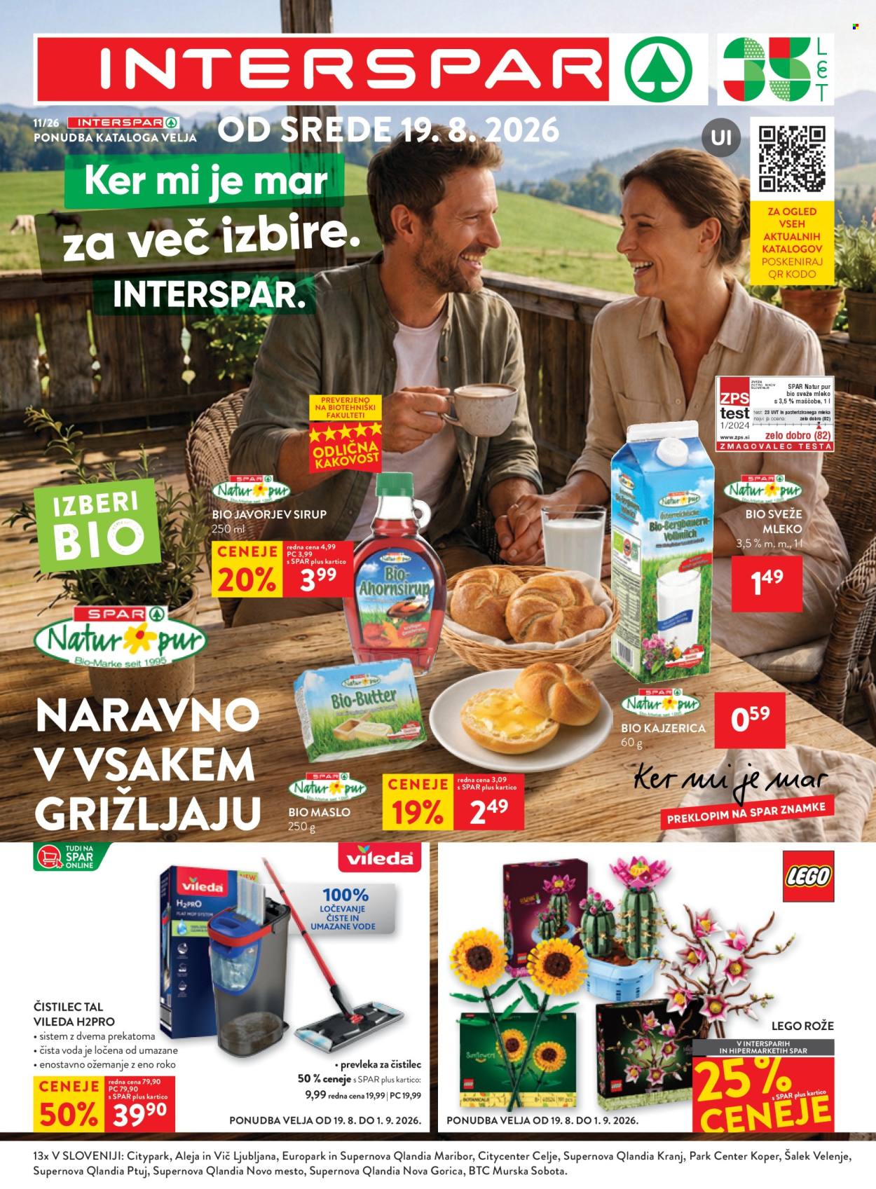 INTERSPAR katalog - 19.8.2026 - 1.9.2026. Stran 1