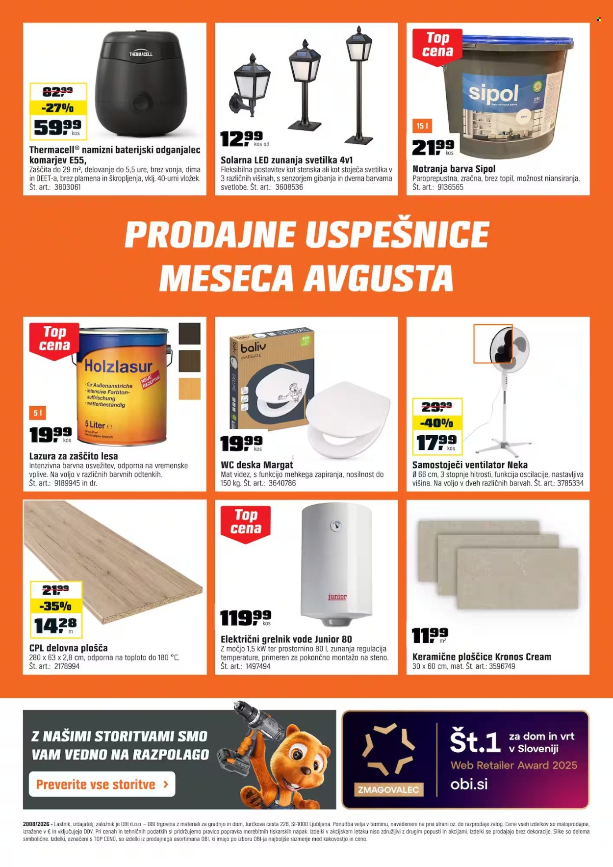 OBI katalog - 4.8.2026 - 31.8.2026. Stran 16