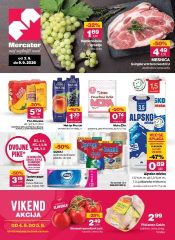 Mercator katalog - 3.9.2026 - 9.9.2026.