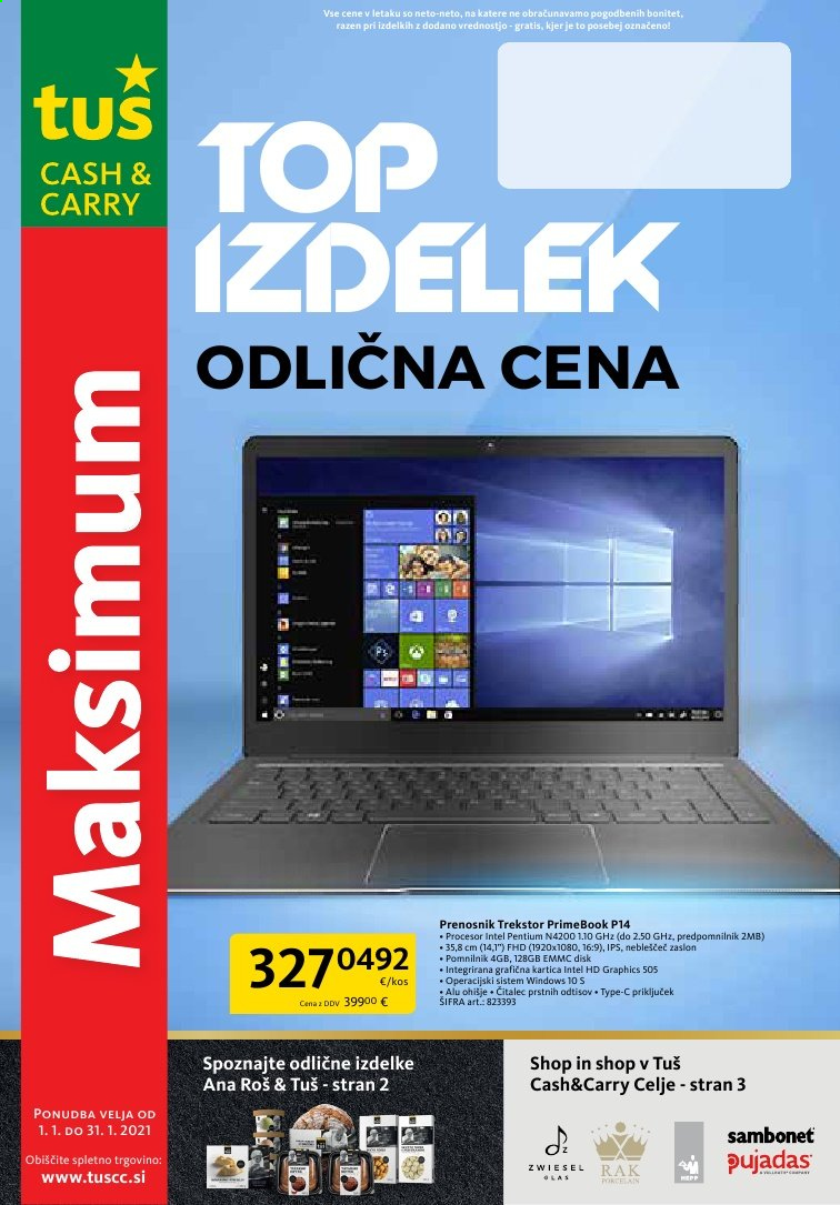 Tuš Cash & Carry katalog - 1.1.2021 - 31.1.2021. Stran 1