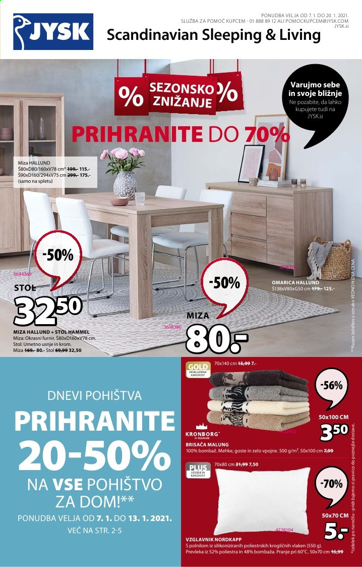 JYSK katalog - 7.1.2021 - 20.1.2021. Stran 1