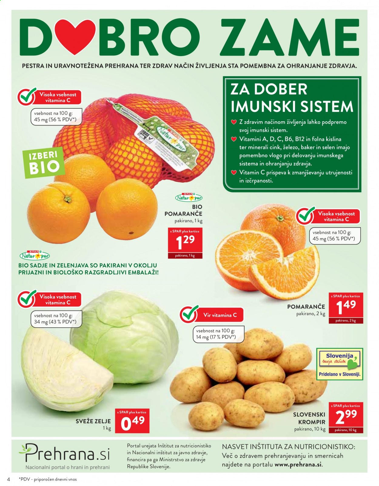 thumbnail - SPAR katalog - 27.1.2021 - 9.2.2021 - Ponudba izdelkov - pomaranče, krompir, B12. Stran 4.