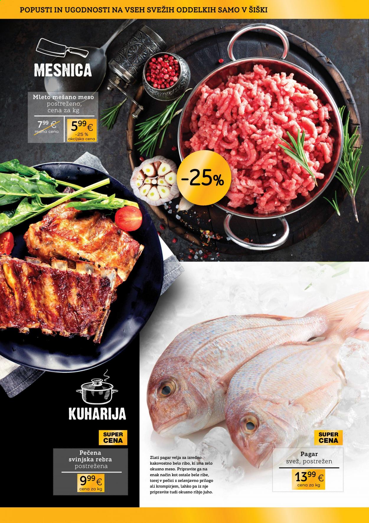 thumbnail - Mercator katalog - 3.2.2021 - 27.2.2021 - Ponudba izdelkov - mleto meso, mleto mešano meso, riba. Stran 2.