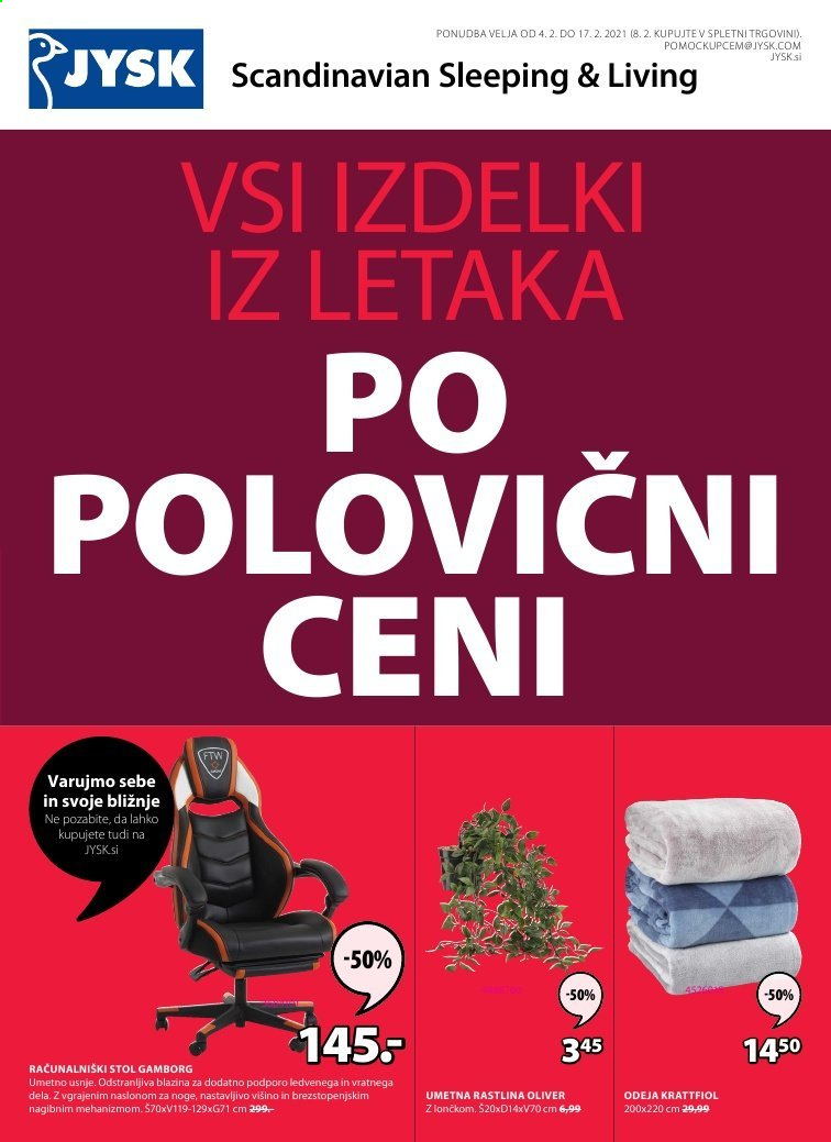 JYSK katalog - 4.2.2021 - 17.2.2021. Stran 1