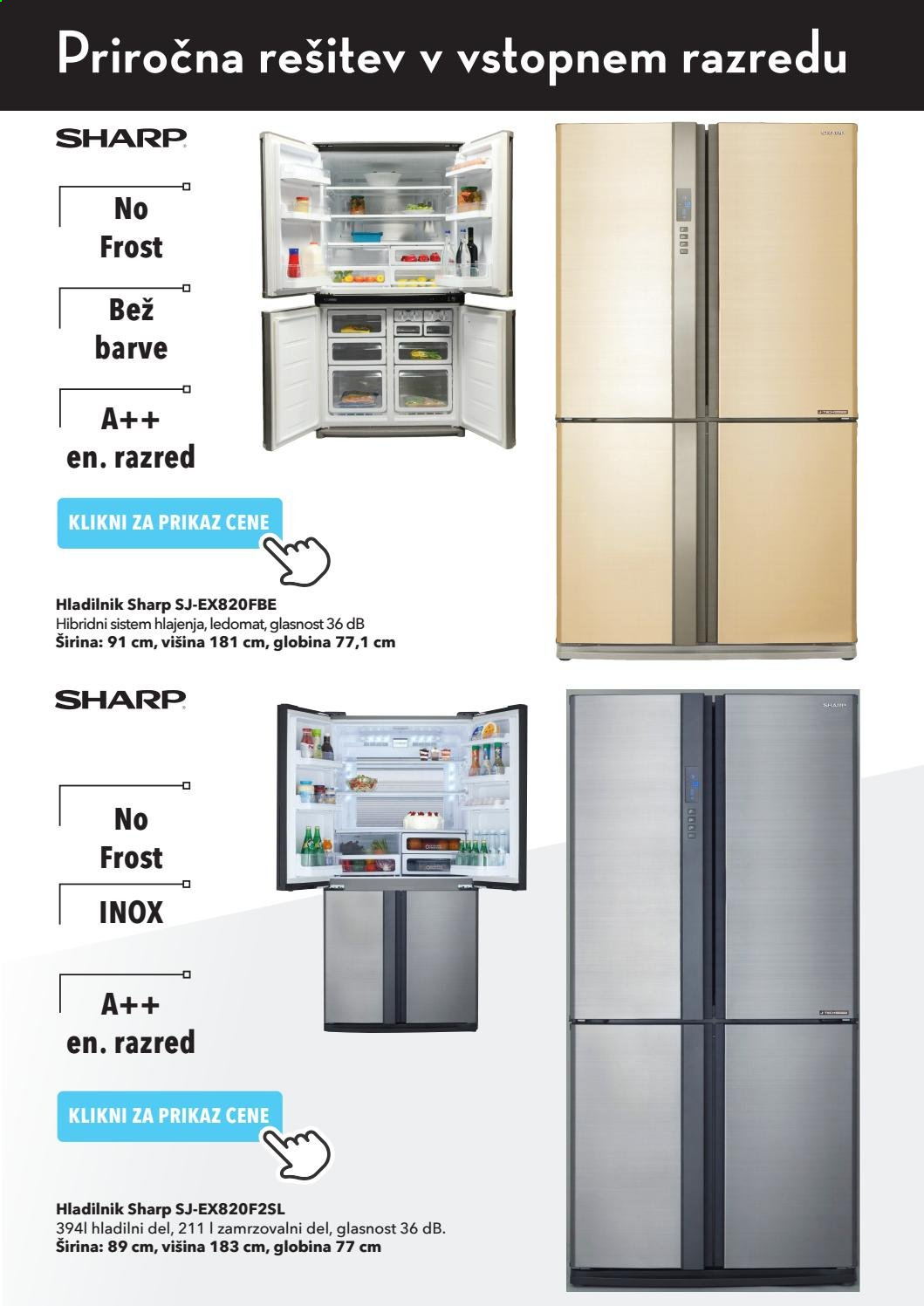 thumbnail - Harvey Norman katalog - Ponudba izdelkov - Sharp, hladilnik. Stran 3.