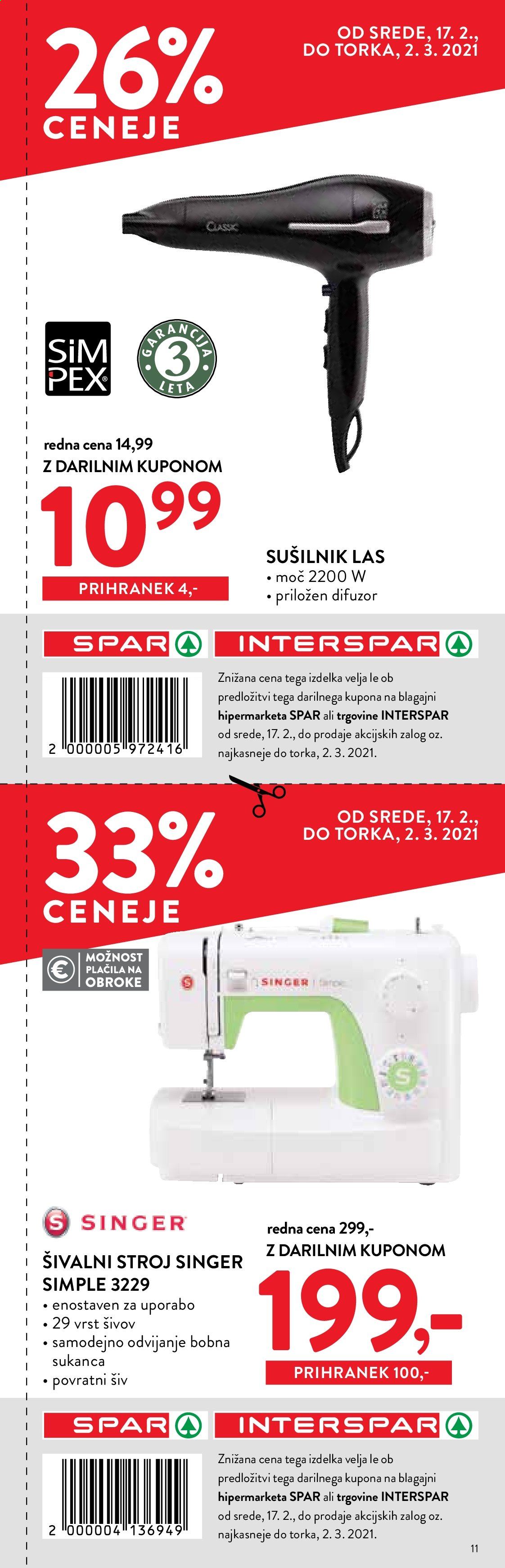 SPAR katalog - 17.2.2021 - 2.3.2021. Stran 11