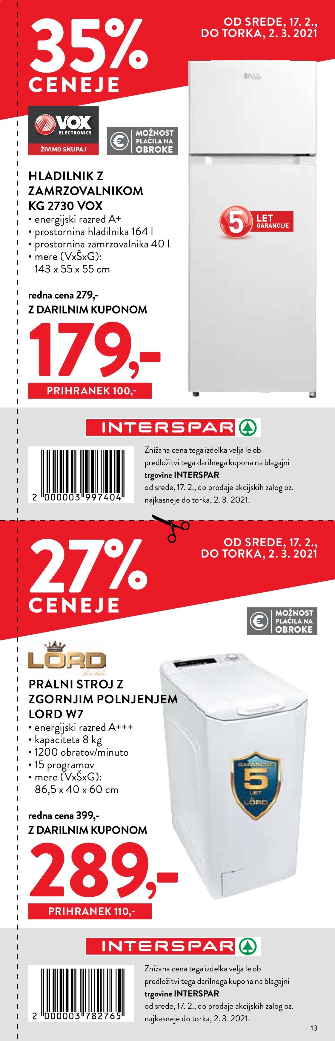 SPAR katalog - 17.2.2021 - 2.3.2021. Stran 13