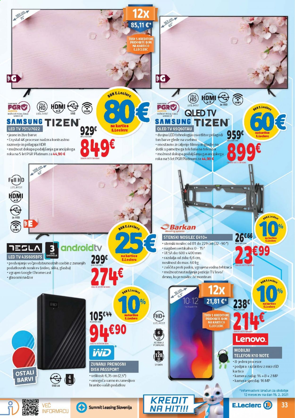 E.Leclerc katalog - 3.3.2021 - 13.3.2021. Stran 33
