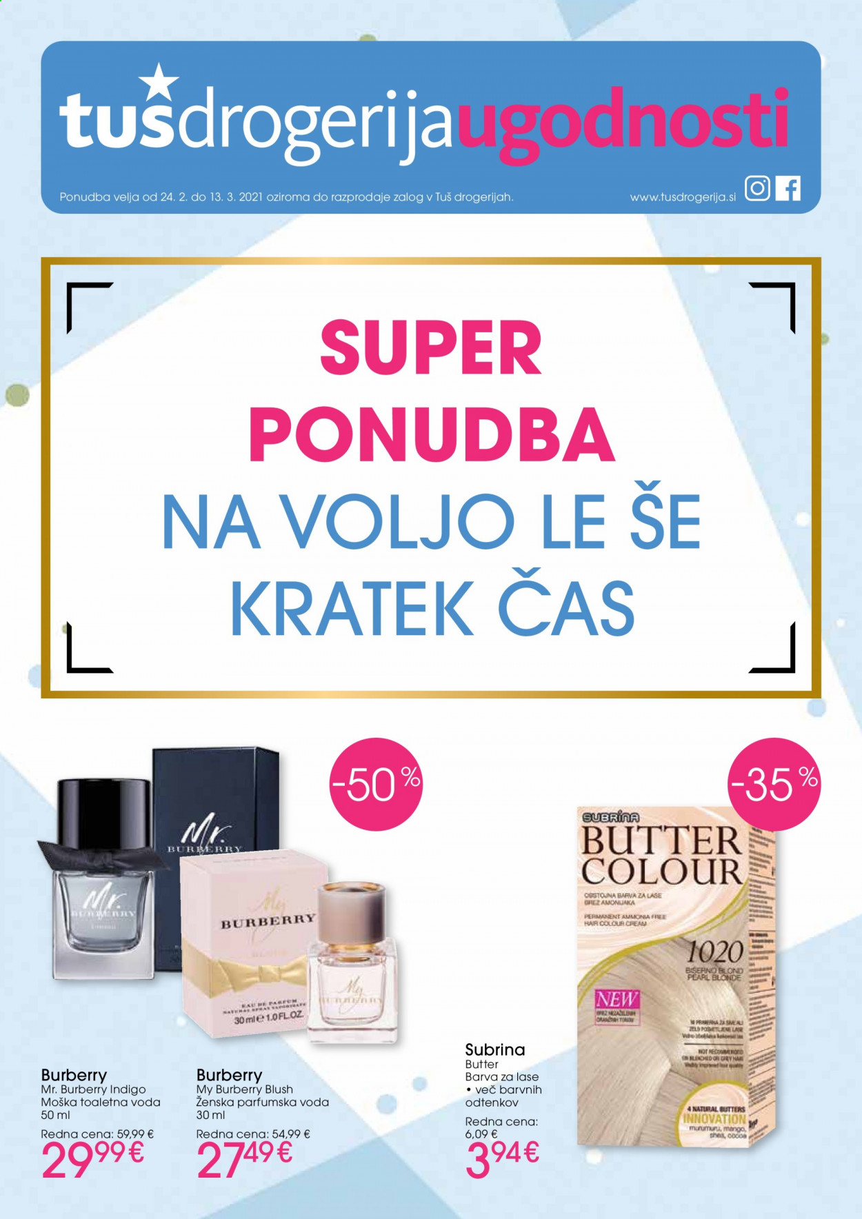 Tuš Drogeria katalog - 24.2.2021 - 13.3.2021. Stran 1