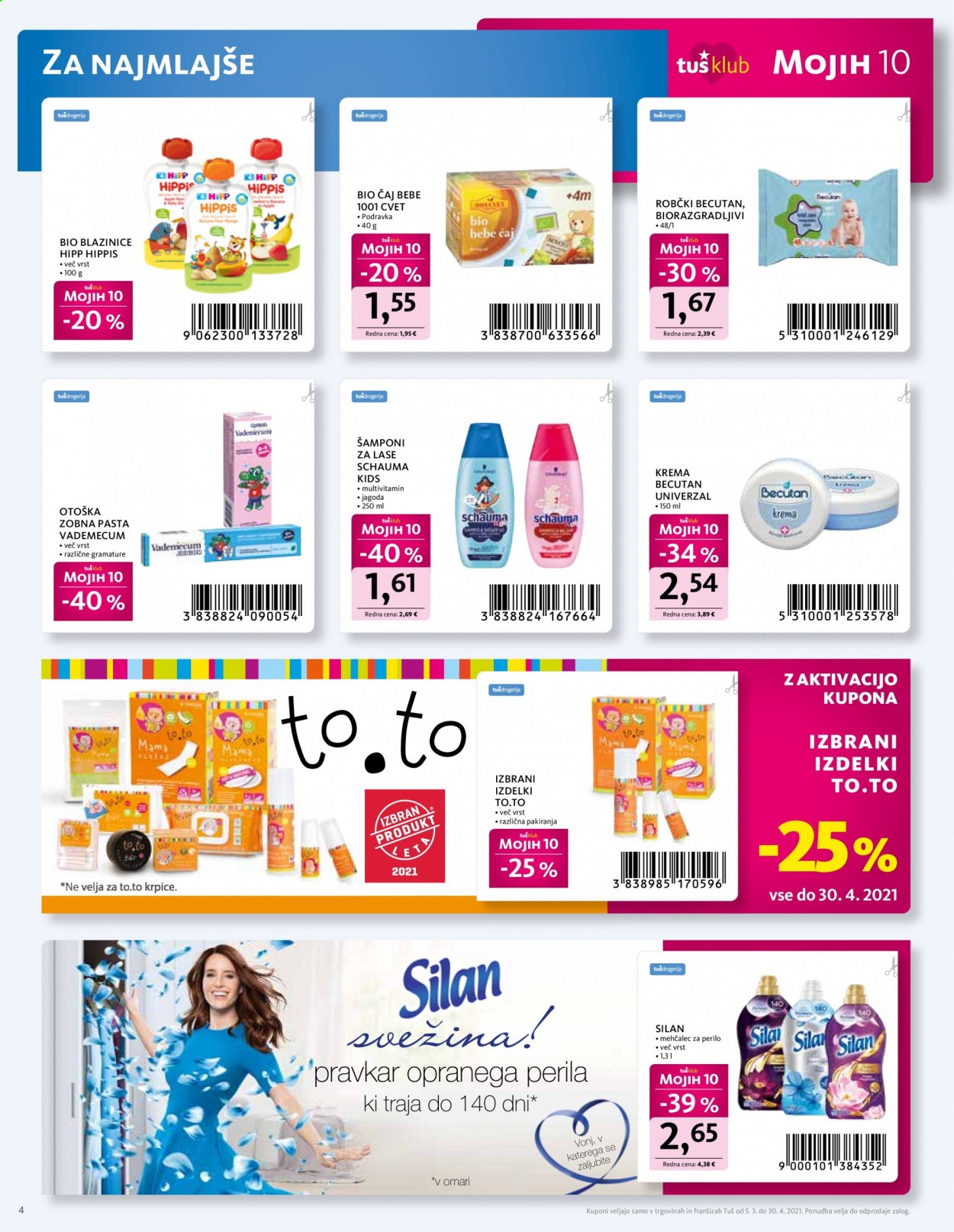 Tuš Drogeria katalog - 5.3.2021 - 30.4.2021. Stran 4