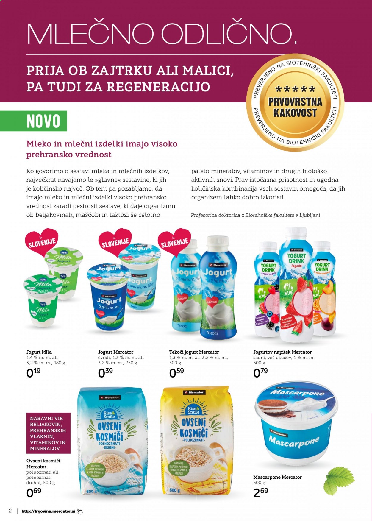 thumbnail - Mercator katalog - 4.3.2021 - 17.3.2021 - Ponudba izdelkov - napitek, jogurt. Stran 2.