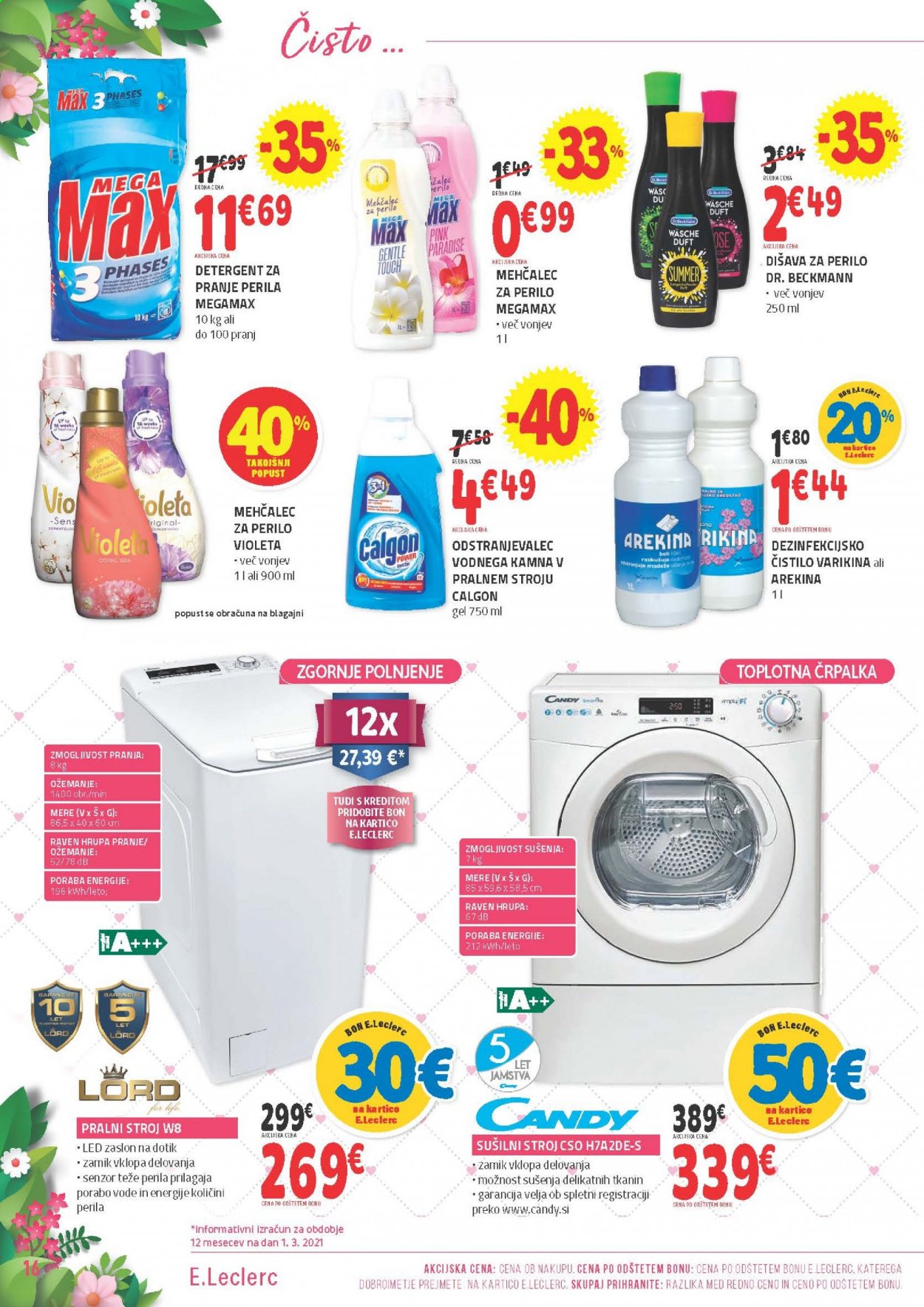 E.Leclerc katalog - 10.3.2021 - 20.3.2021. Stran 16