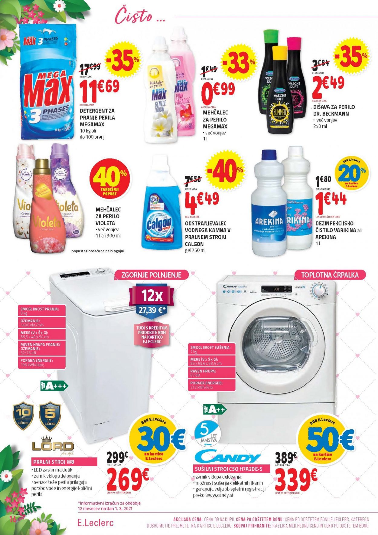 E.Leclerc katalog - 10.3.2021 - 20.3.2021. Stran 16