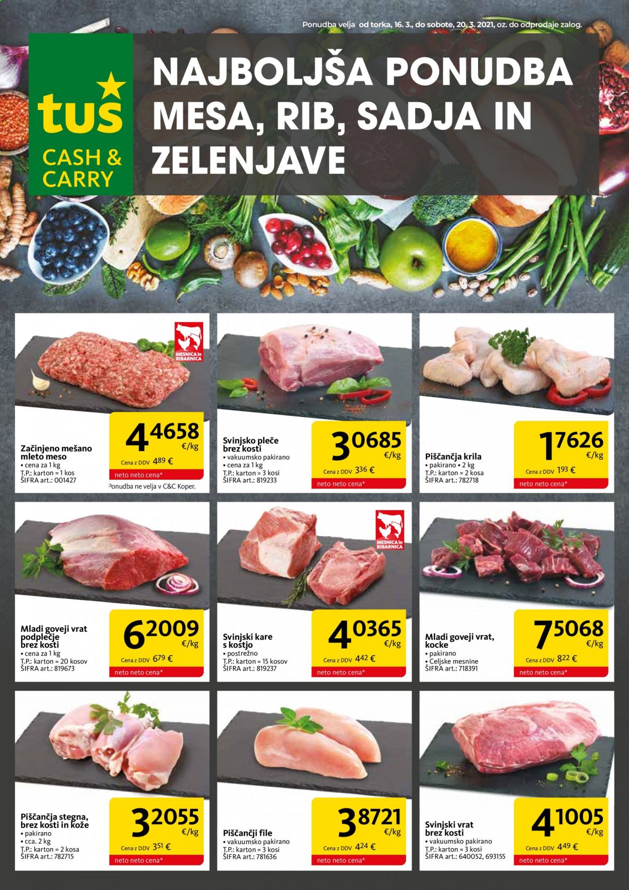 Tuš Cash & Carry katalog - 16.3.2021 - 20.3.2021. Stran 1