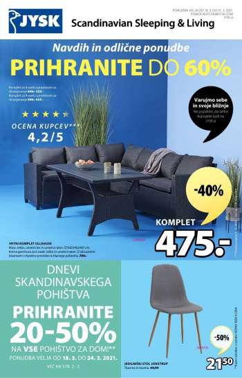 JYSK katalog - 18.03.2021 - 31.03.2021.