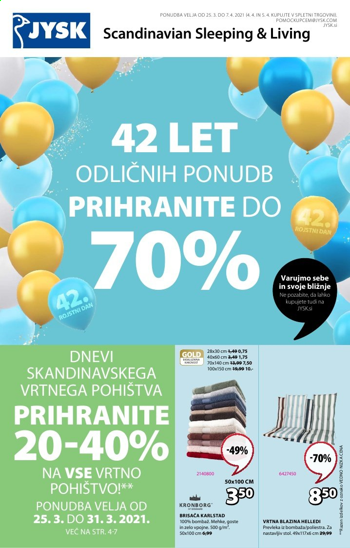 JYSK katalog - 25.3.2021 - 7.4.2021. Stran 1