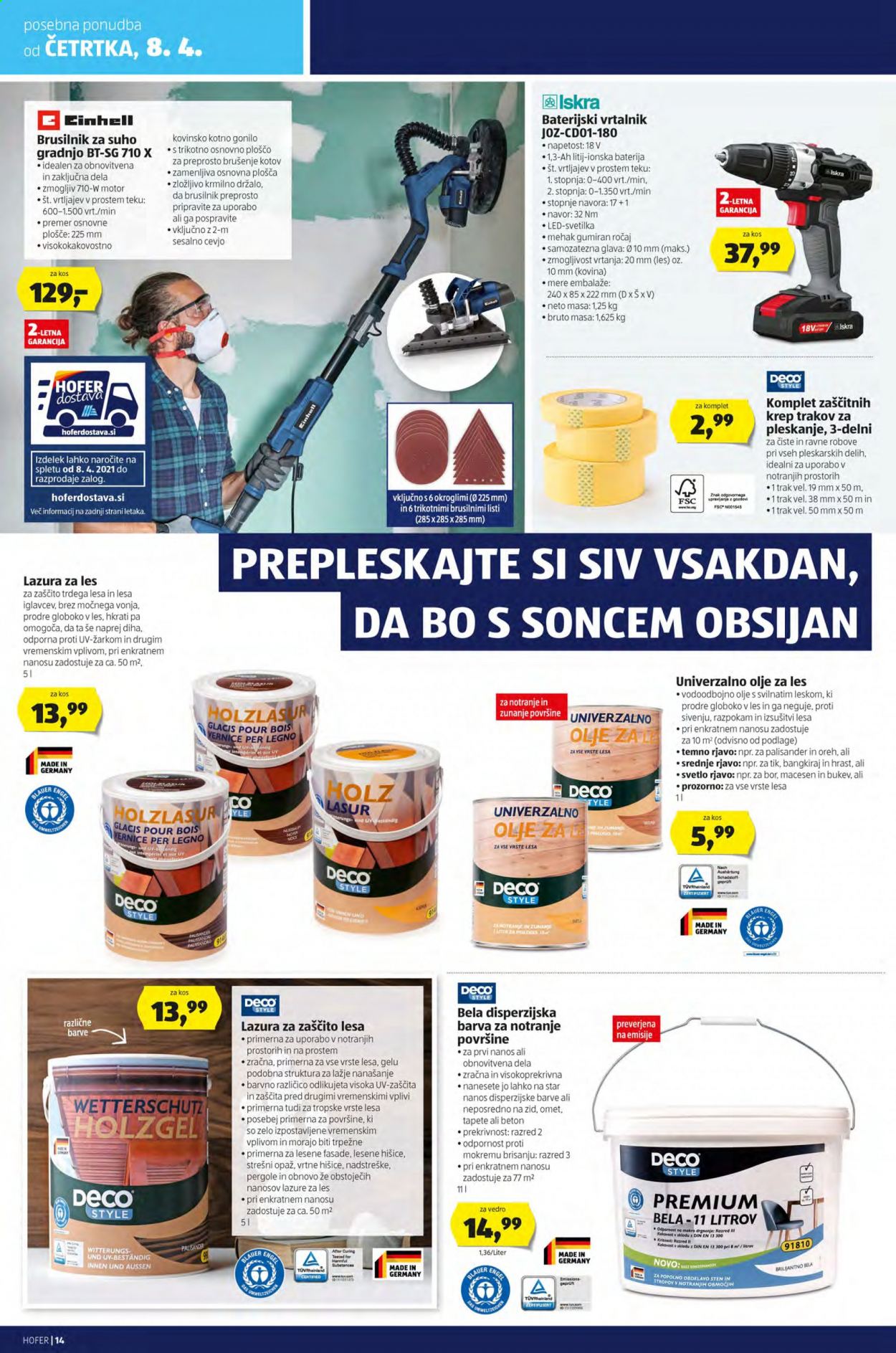 Hofer katalog - 2.4.2021 - 10.4.2021. Stran 14
