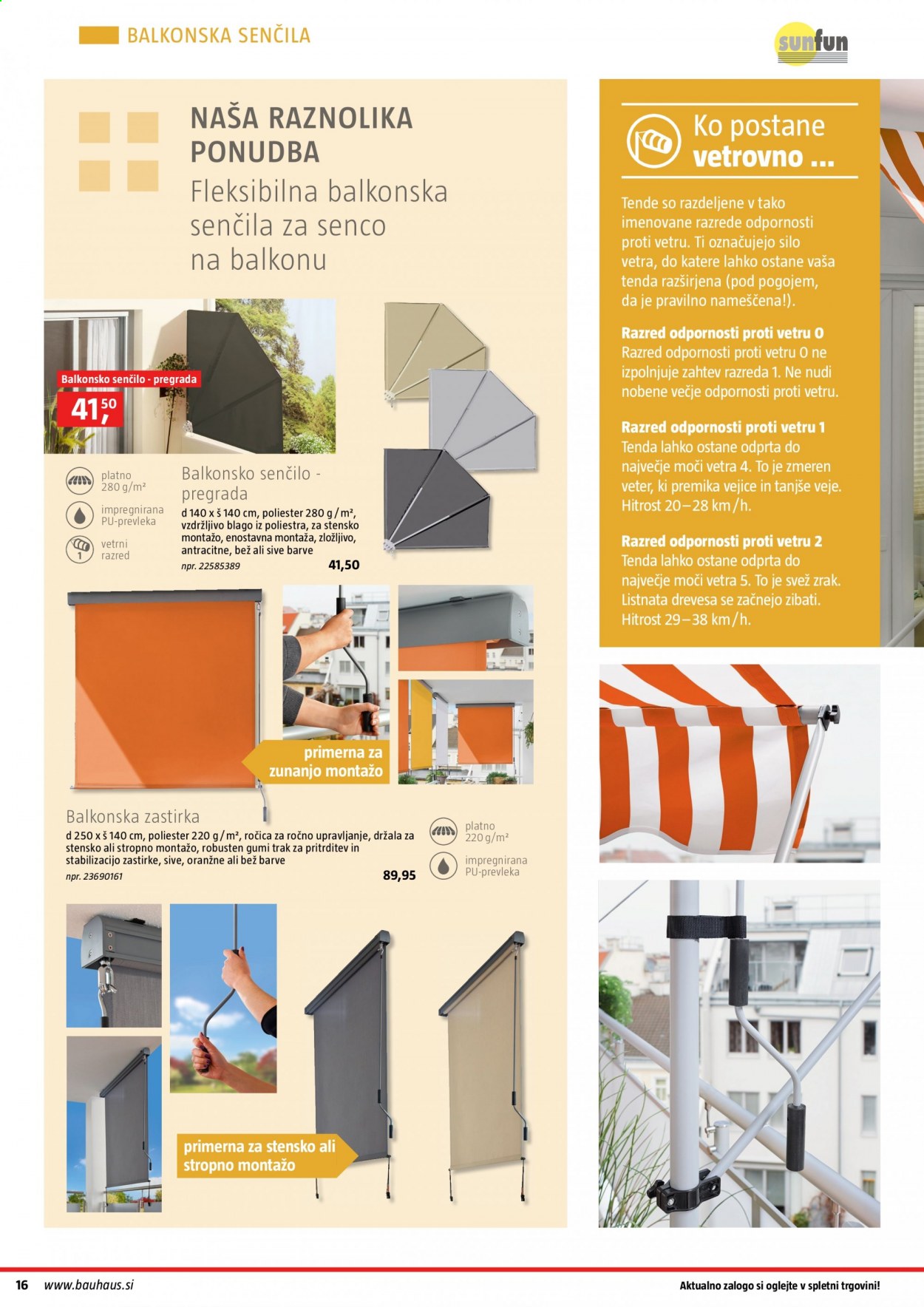 thumbnail - Bauhaus katalog - 2.4.2021 - 30.8.2021 - Ponudba izdelkov - tenda. Stran 16.
