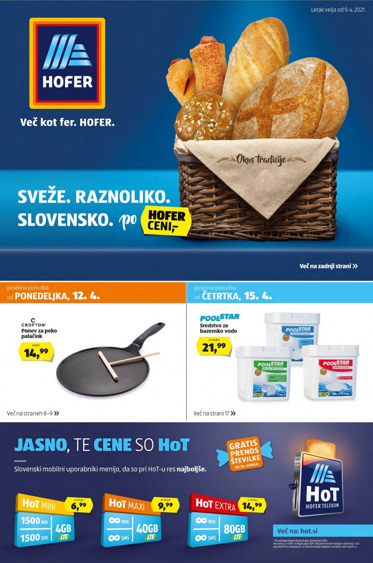 Hofer katalog - 9.4.2021 - 17.4.2021. Stran 1