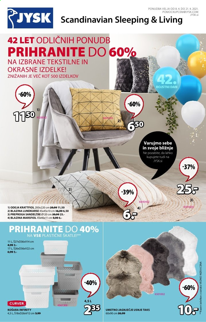 JYSK katalog - 8.4.2021 - 21.4.2021. Stran 1