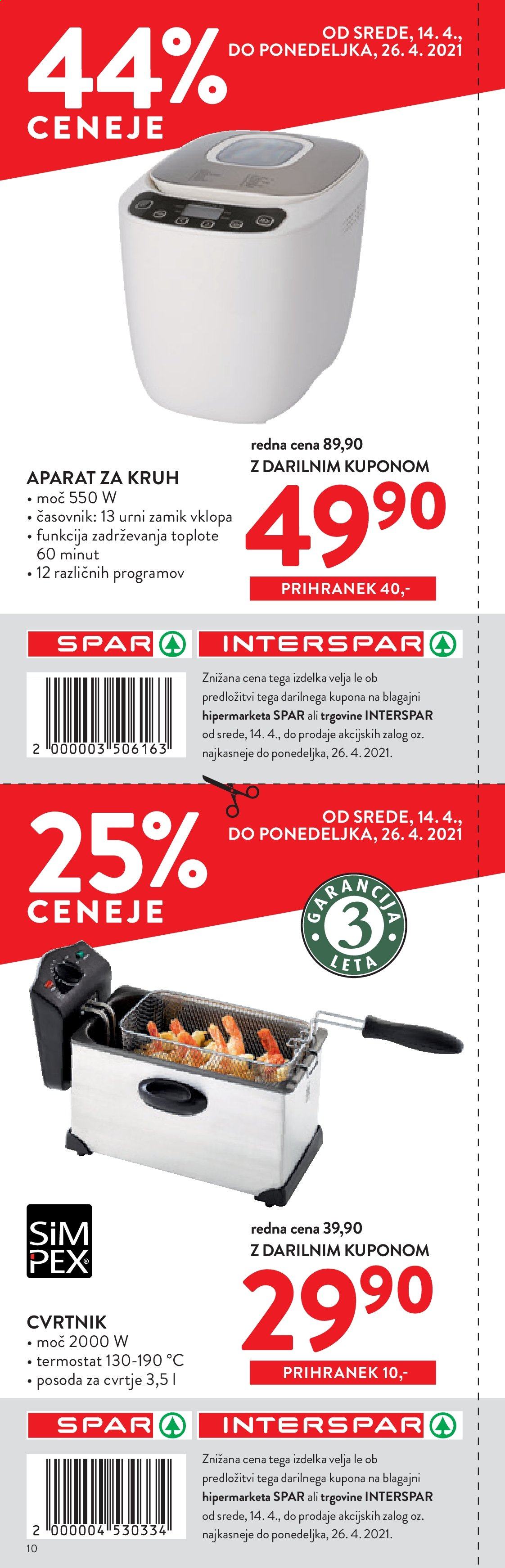 SPAR katalog - 14.4.2021 - 26.4.2021. Stran 10