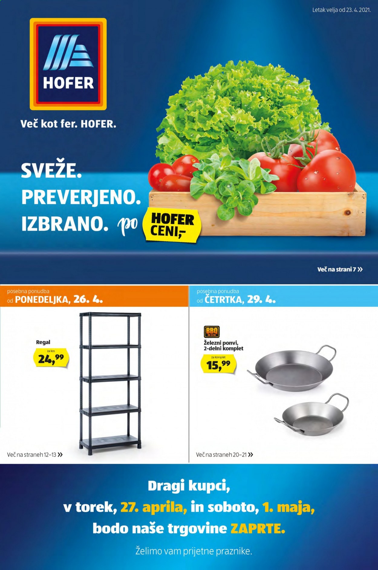 Hofer katalog - 23.4.2021 - 30.4.2021. Stran 1