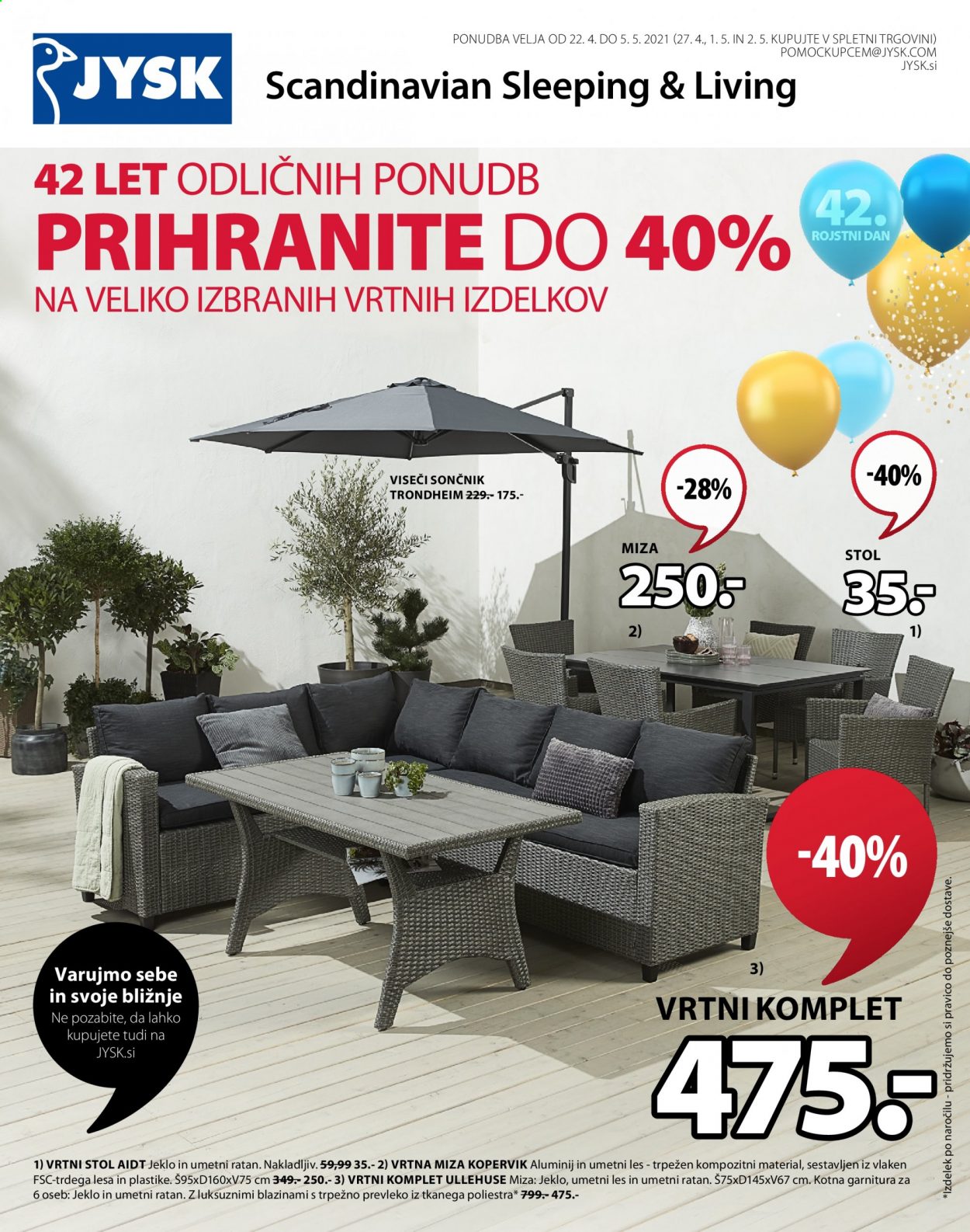 JYSK katalog - 22.4.2021 - 5.5.2021. Stran 1