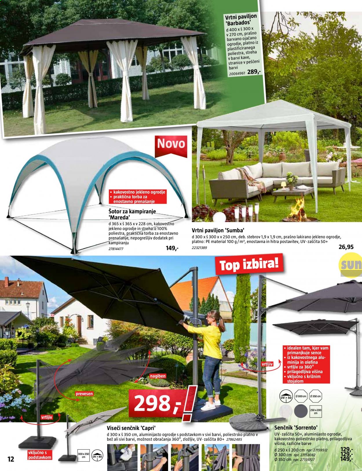 thumbnail - Bauhaus katalog - 29.4.2021 - 2.6.2021 - Ponudba izdelkov - šotor, paviljon. Stran 12.