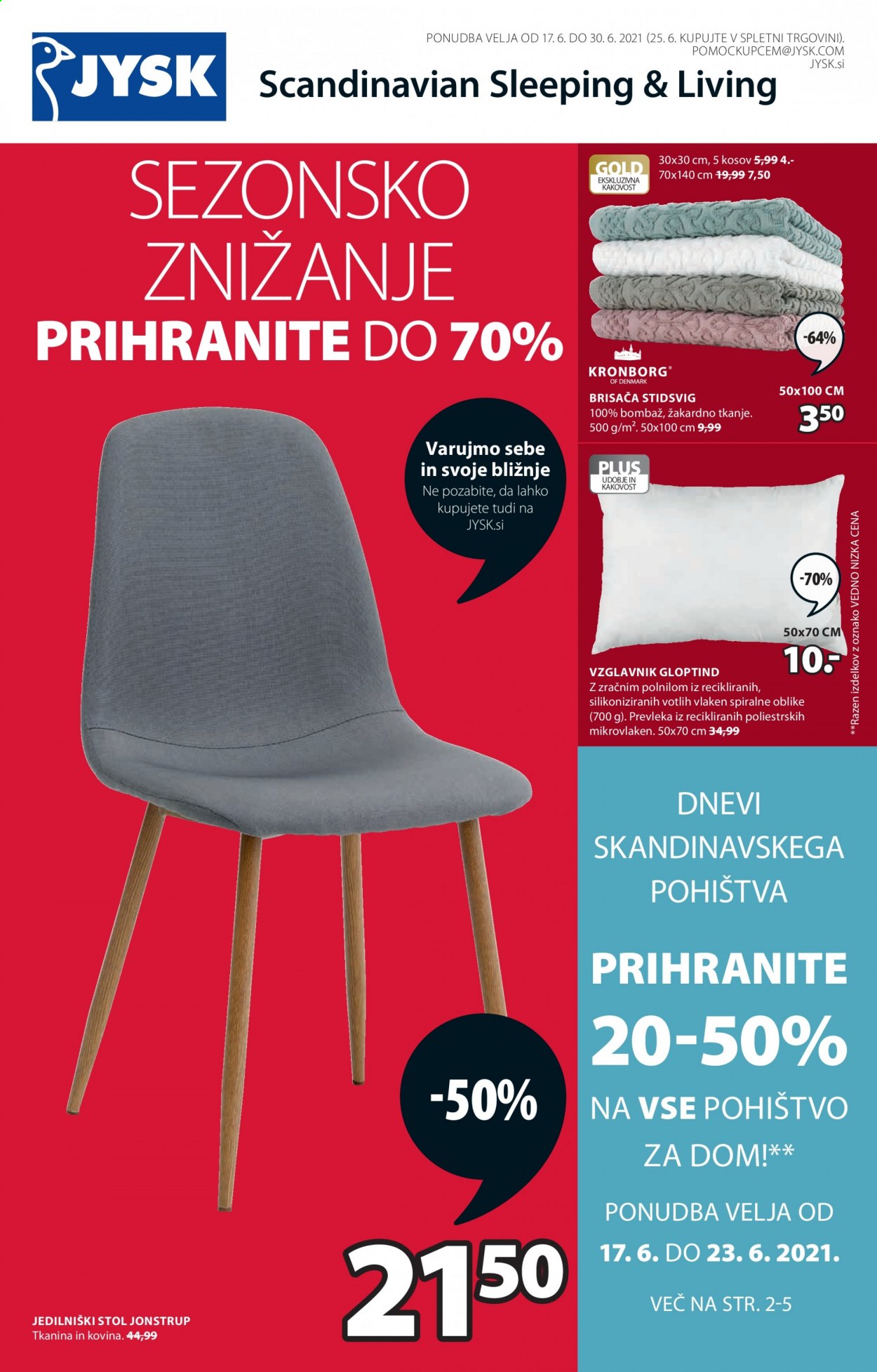 JYSK katalog - 17.6.2021 - 30.6.2021. Stran 1