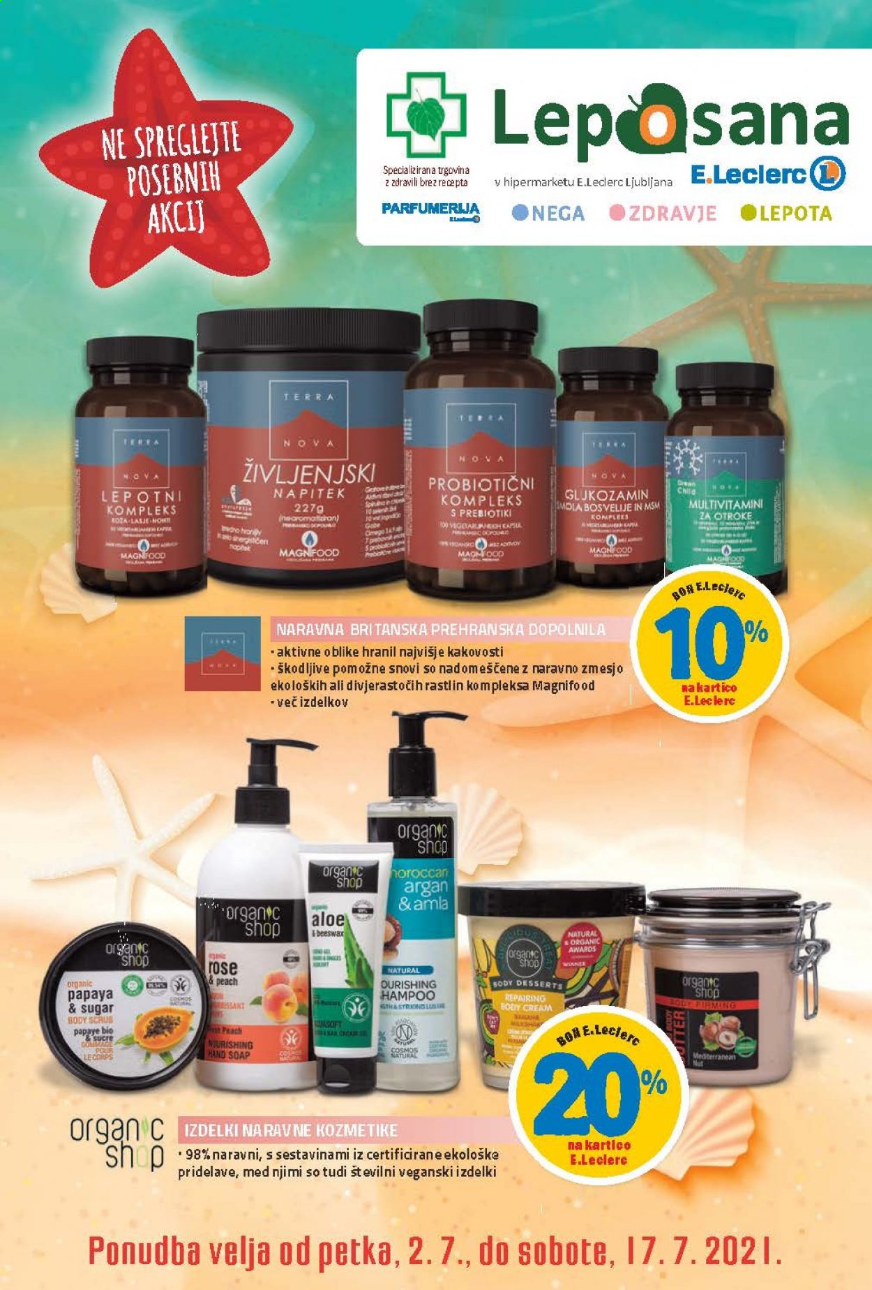 E.Leclerc katalog - 2.7.2021 - 17.7.2021. Stran 1