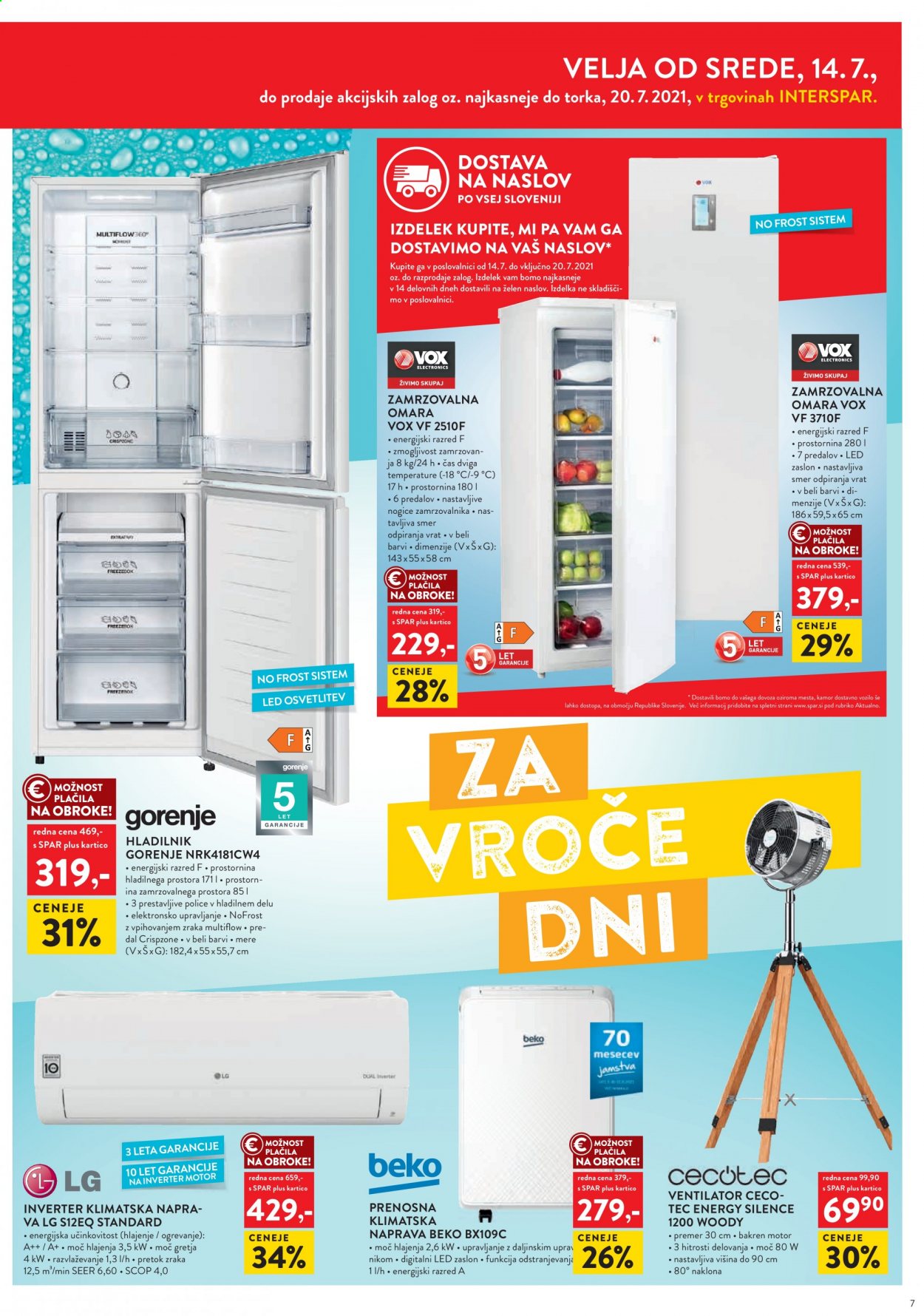 INTERSPAR katalog - 14.7.2021 - 20.7.2021. Stran 7