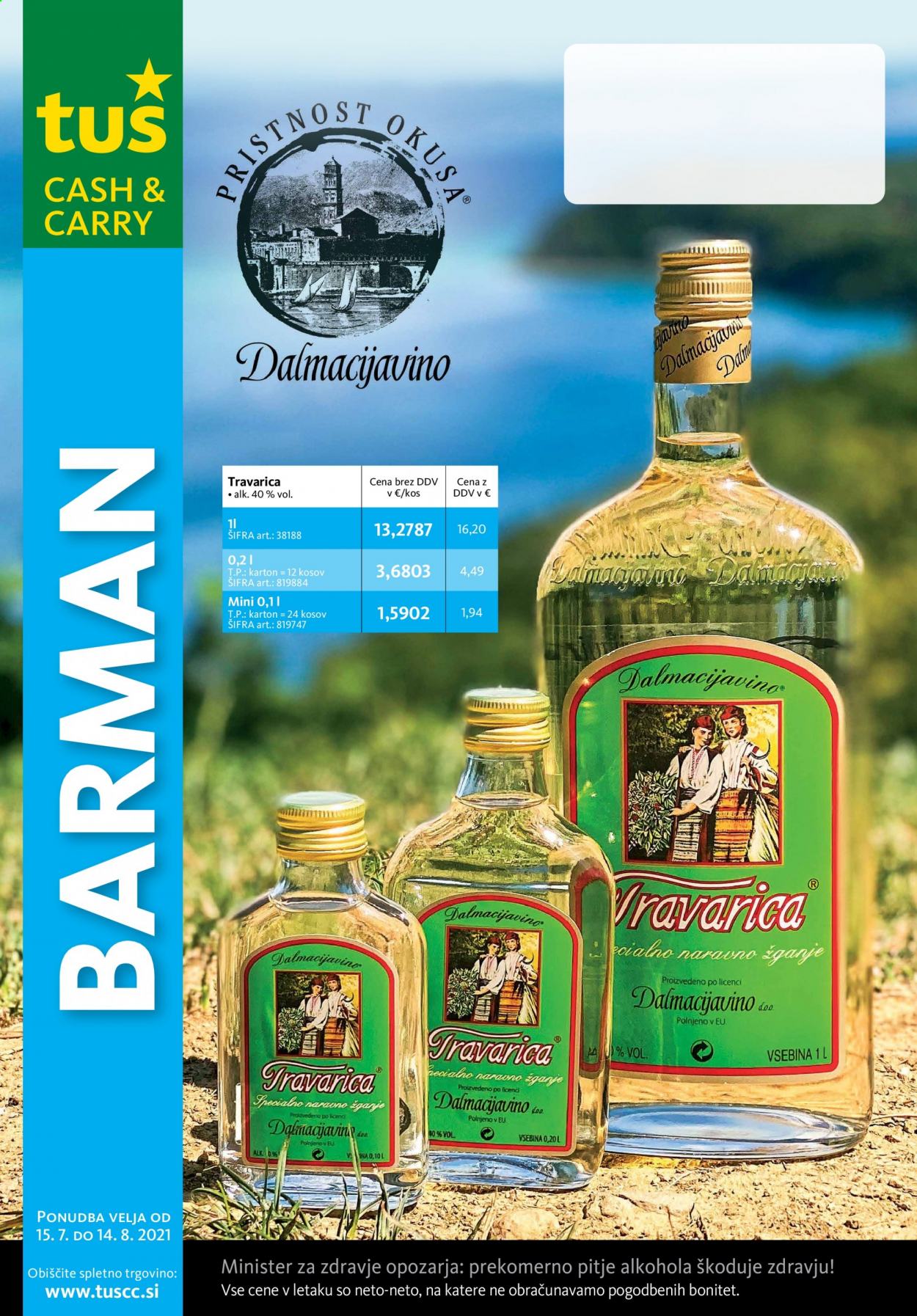 Tuš Cash & Carry katalog - 15.7.2021 - 14.8.2021. Stran 1