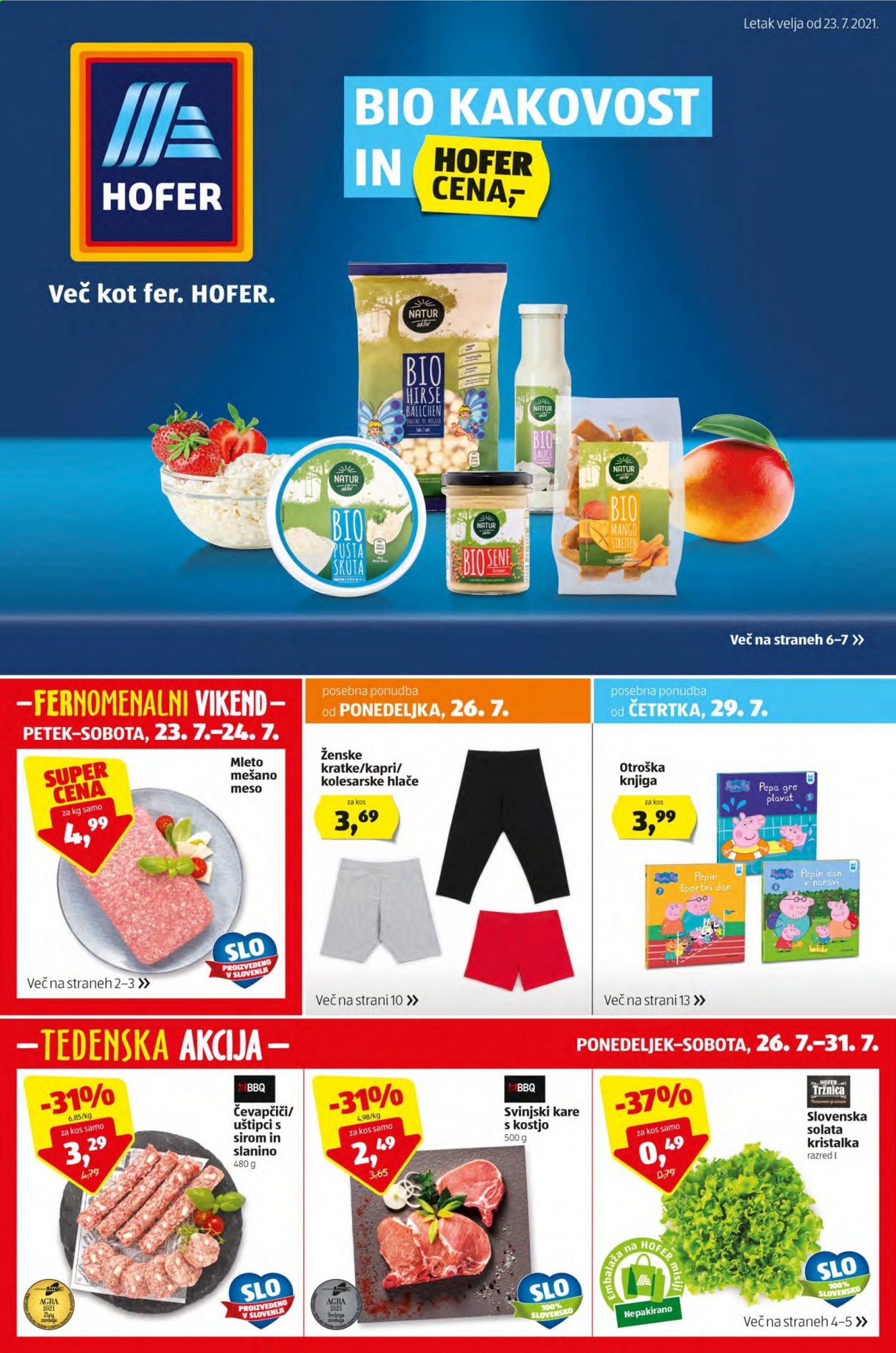 Hofer katalog - 23.7.2021 - 31.7.2021. Stran 1
