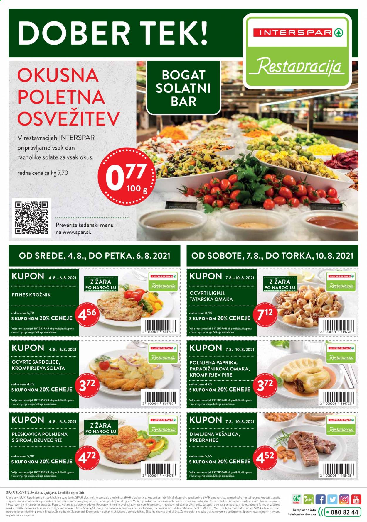 INTERSPAR katalog - 4.8.2021 - 10.8.2021. Stran 8