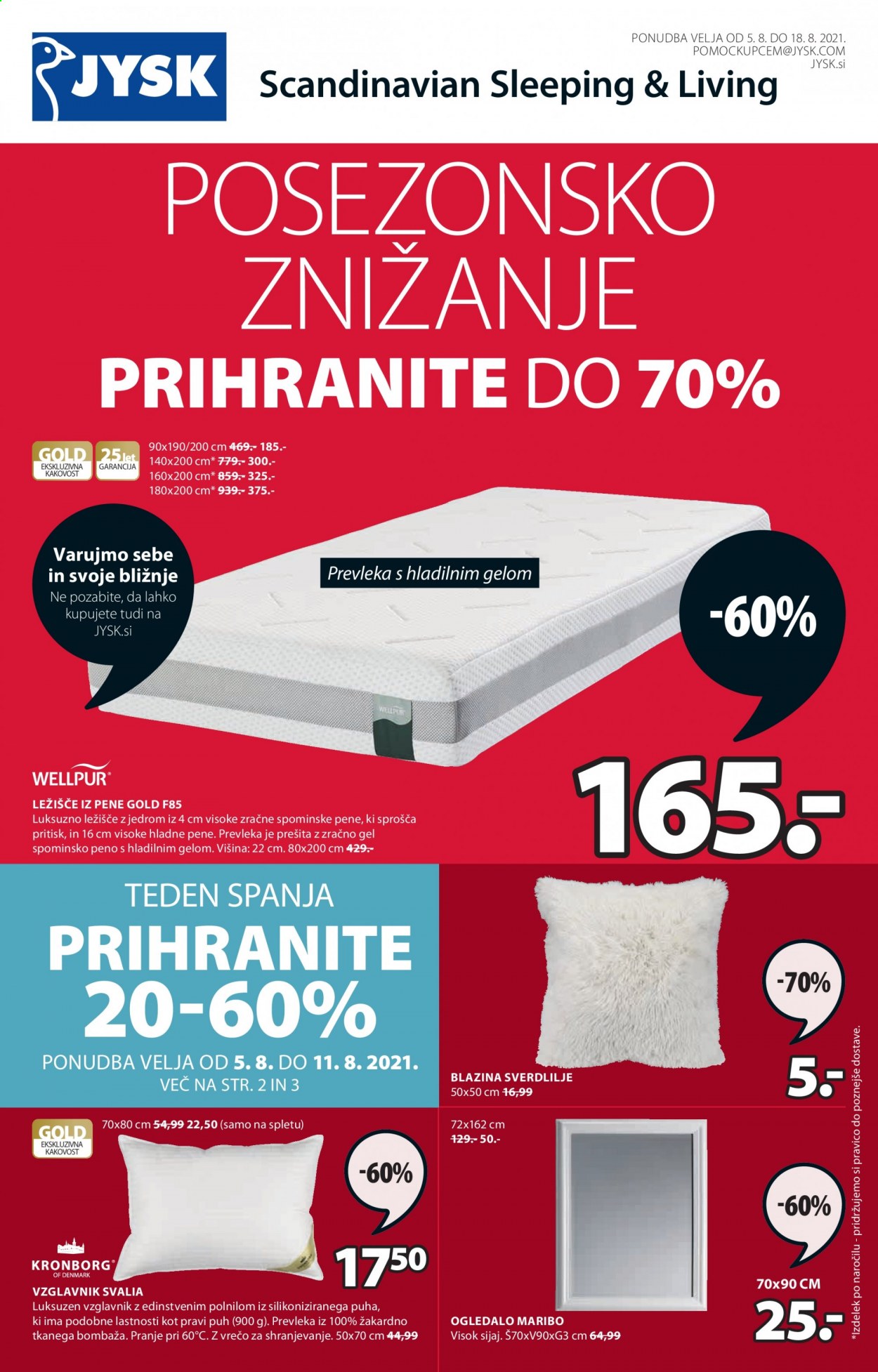 JYSK katalog - 5.8.2021 - 18.8.2021. Stran 1
