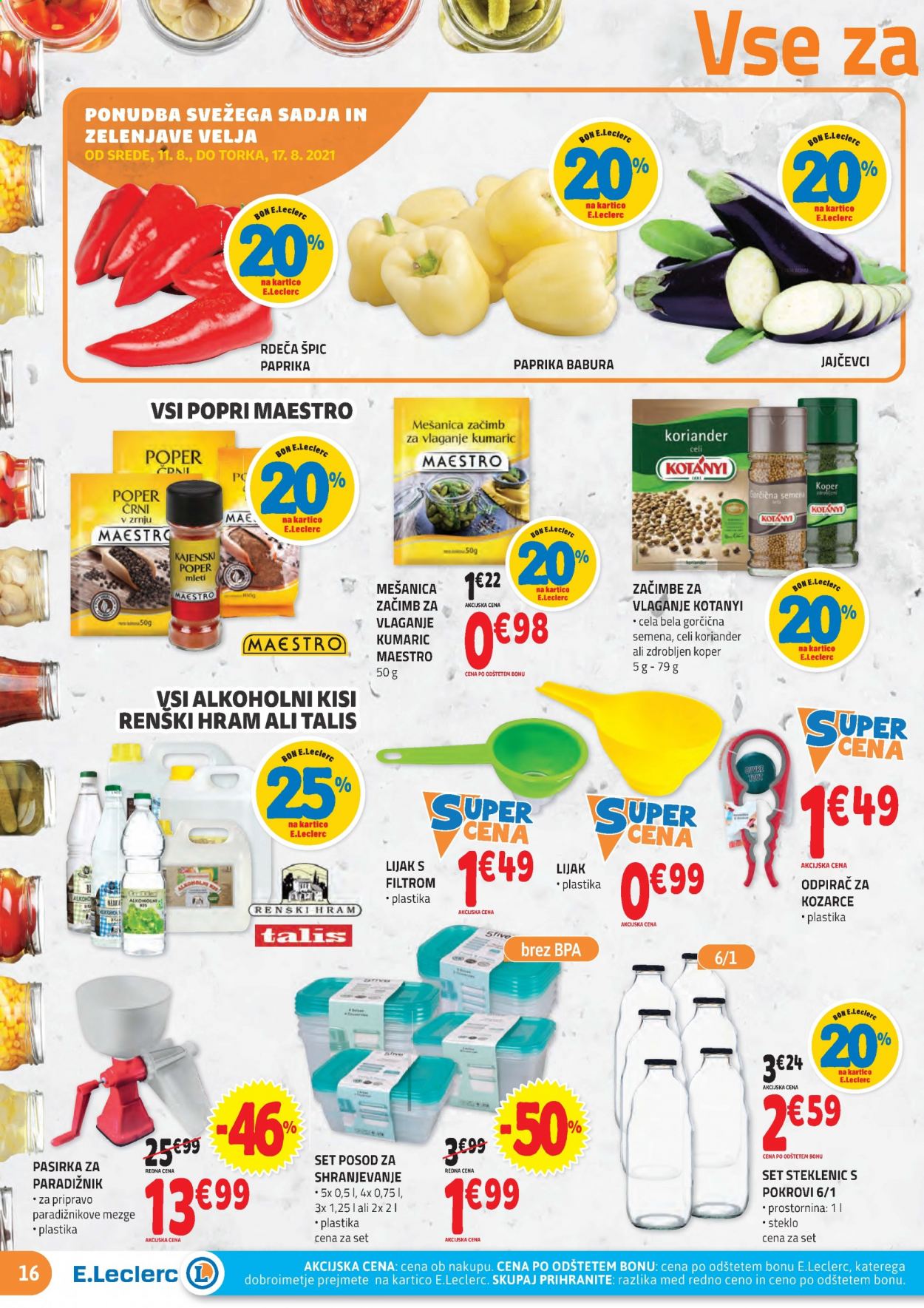 E.Leclerc katalog - 11.8.2021 - 21.8.2021. Stran 16