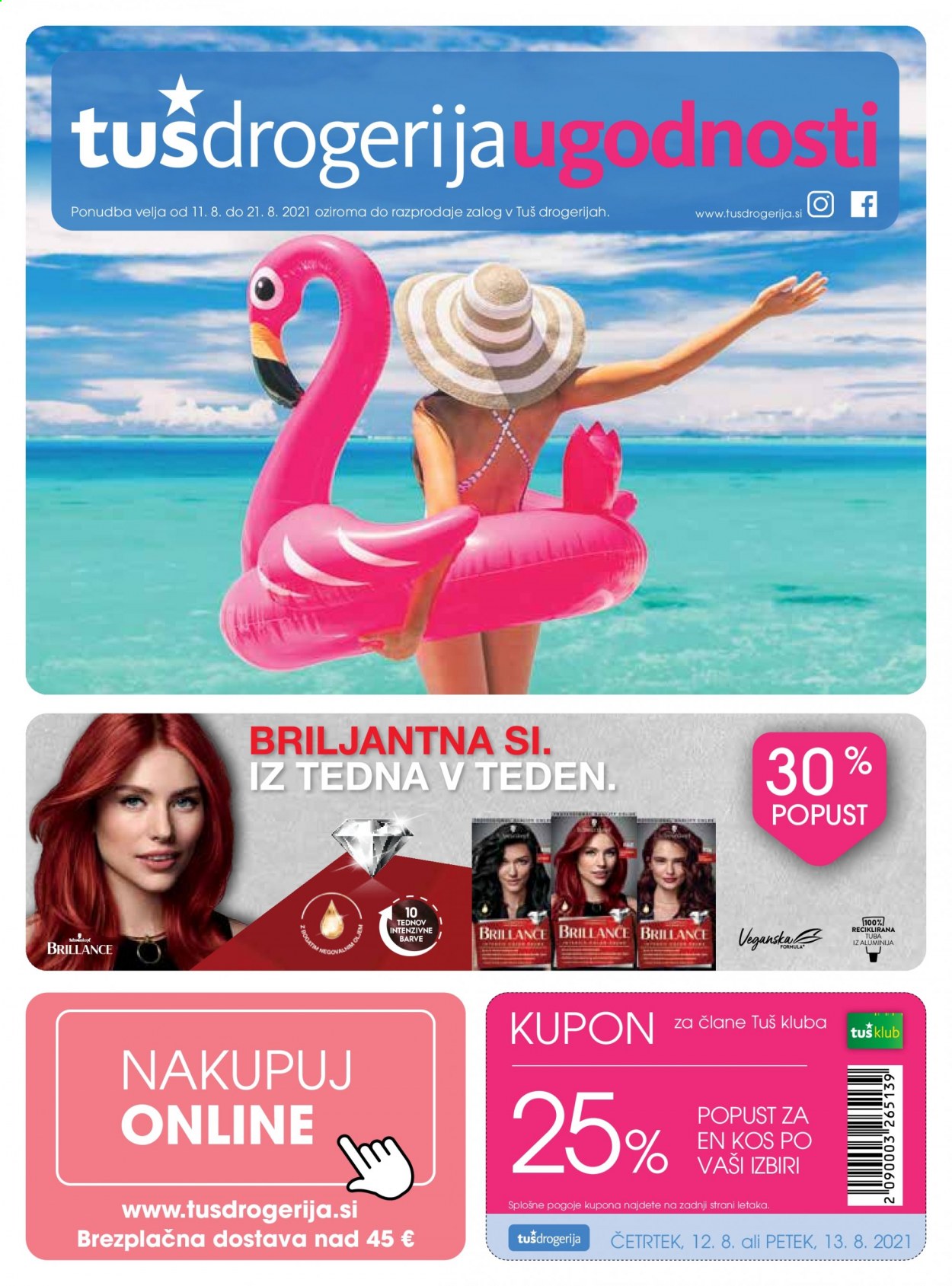 Tuš Drogeria katalog - 11.8.2021 - 21.8.2021. Stran 1