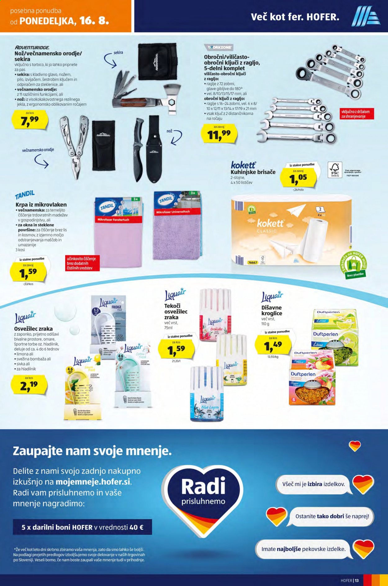 Hofer katalog - 13.8.2021 - 21.8.2021. Stran 13