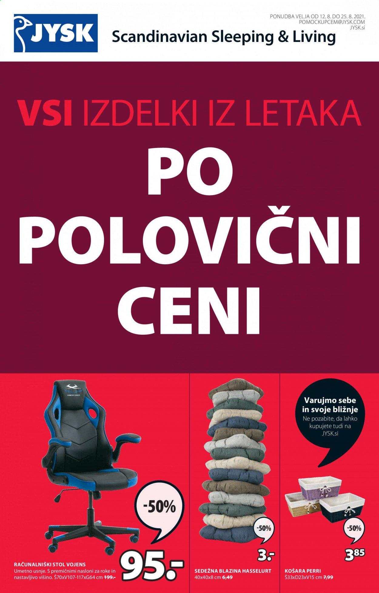 JYSK katalog - 12.8.2021 - 25.8.2021. Stran 1