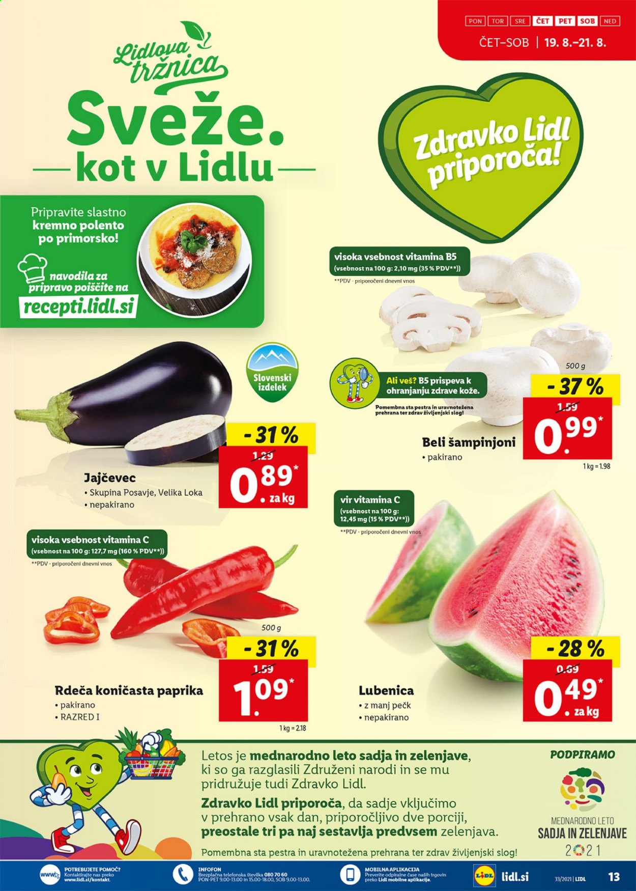 Lidl katalog - 19.8.2021 - 29.8.2021. Stran 13
