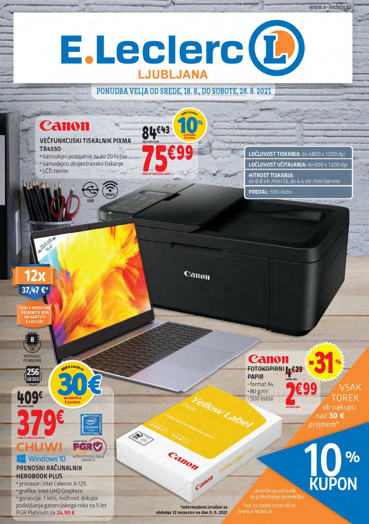 E.Leclerc katalog - 18.8.2021 - 28.8.2021. Stran 1