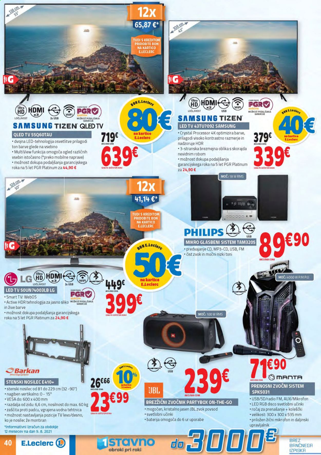 E.Leclerc katalog - 18.8.2021 - 28.8.2021. Stran 40
