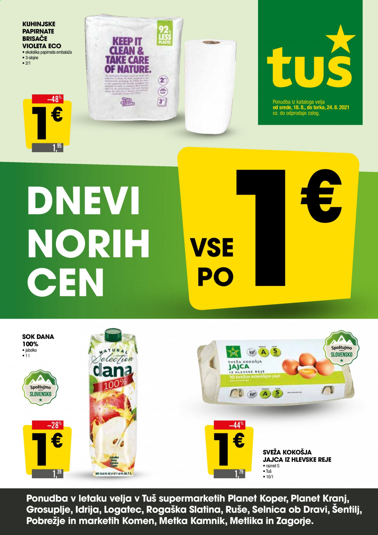 Tuš katalog - 18.8.2021 - 24.8.2021. Stran 1