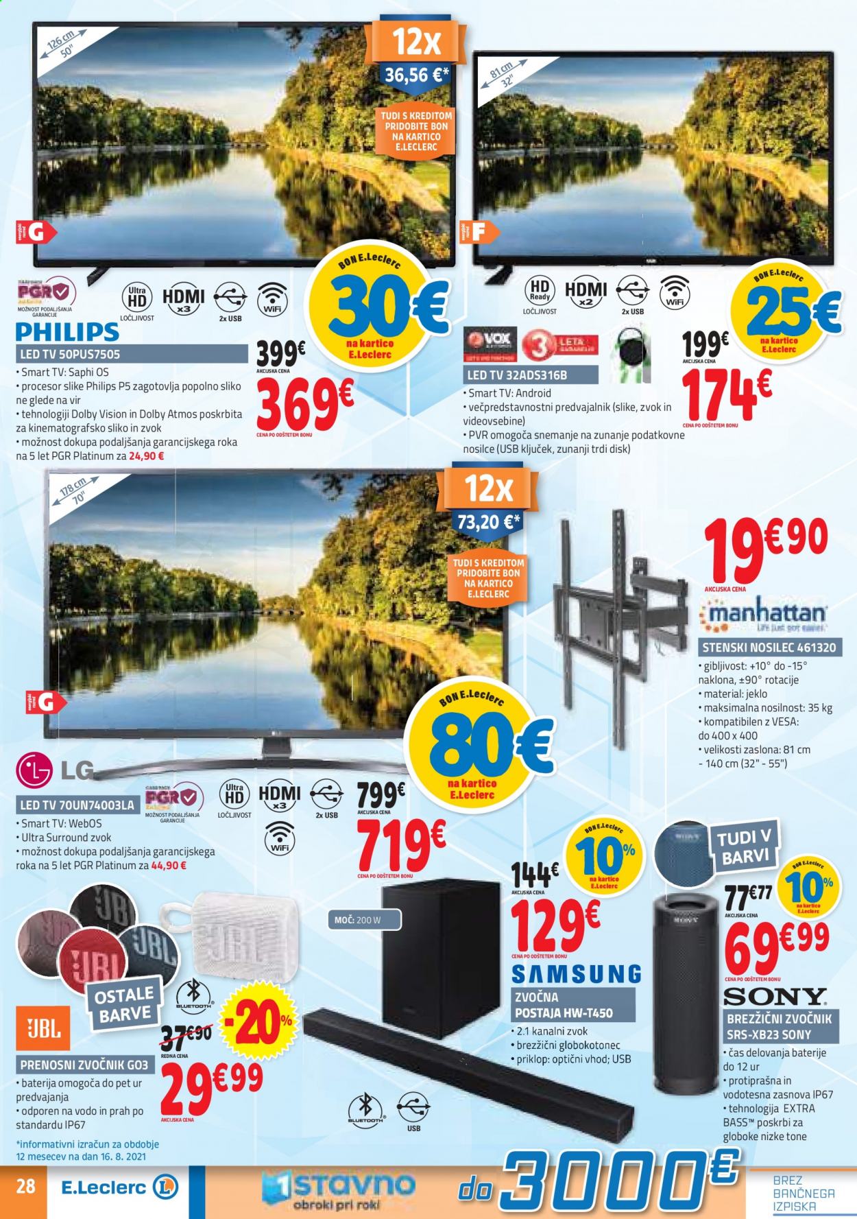 E.Leclerc katalog - 25.8.2021 - 4.9.2021. Stran 28
