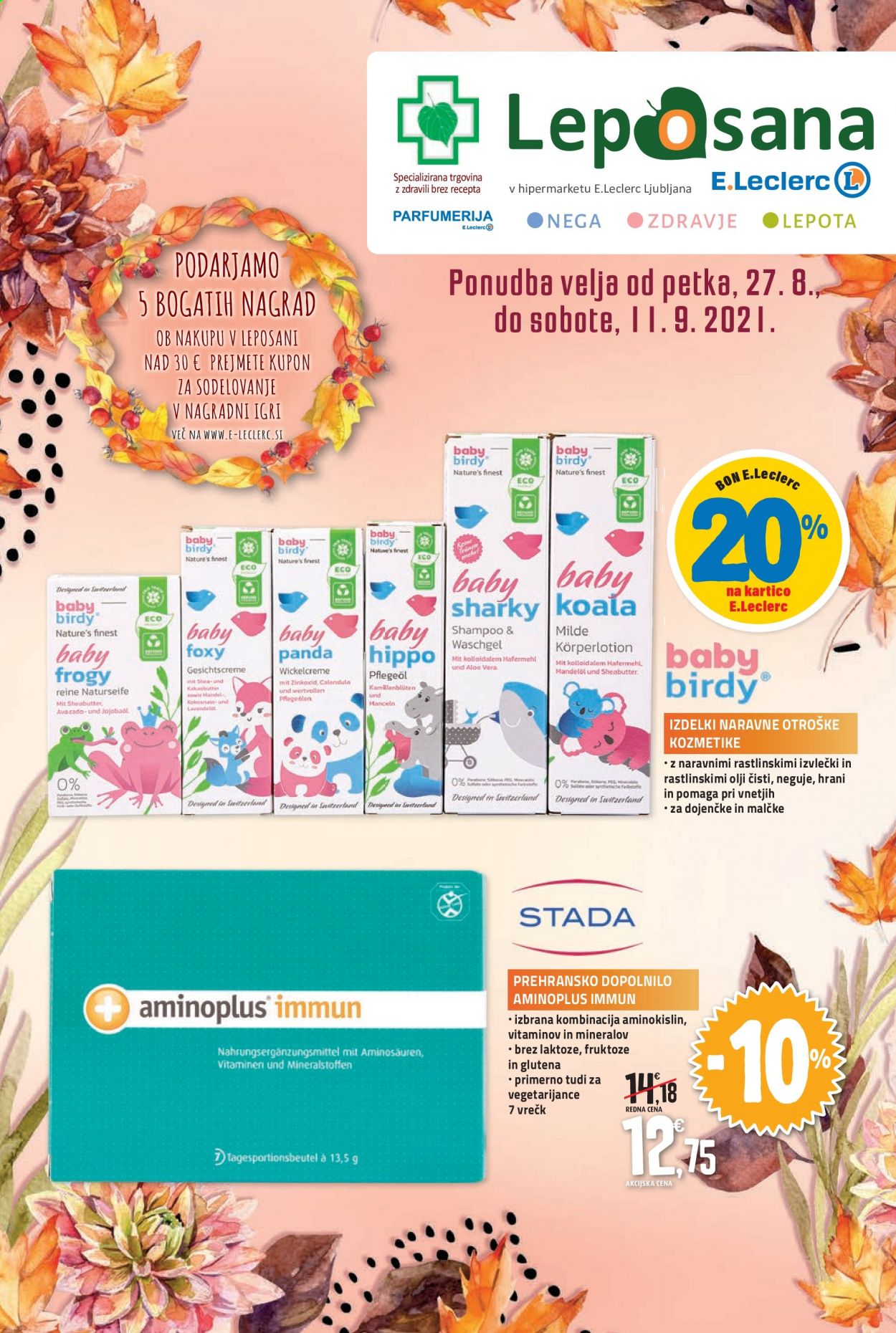 E.Leclerc katalog - 27.8.2021 - 11.9.2021. Stran 1