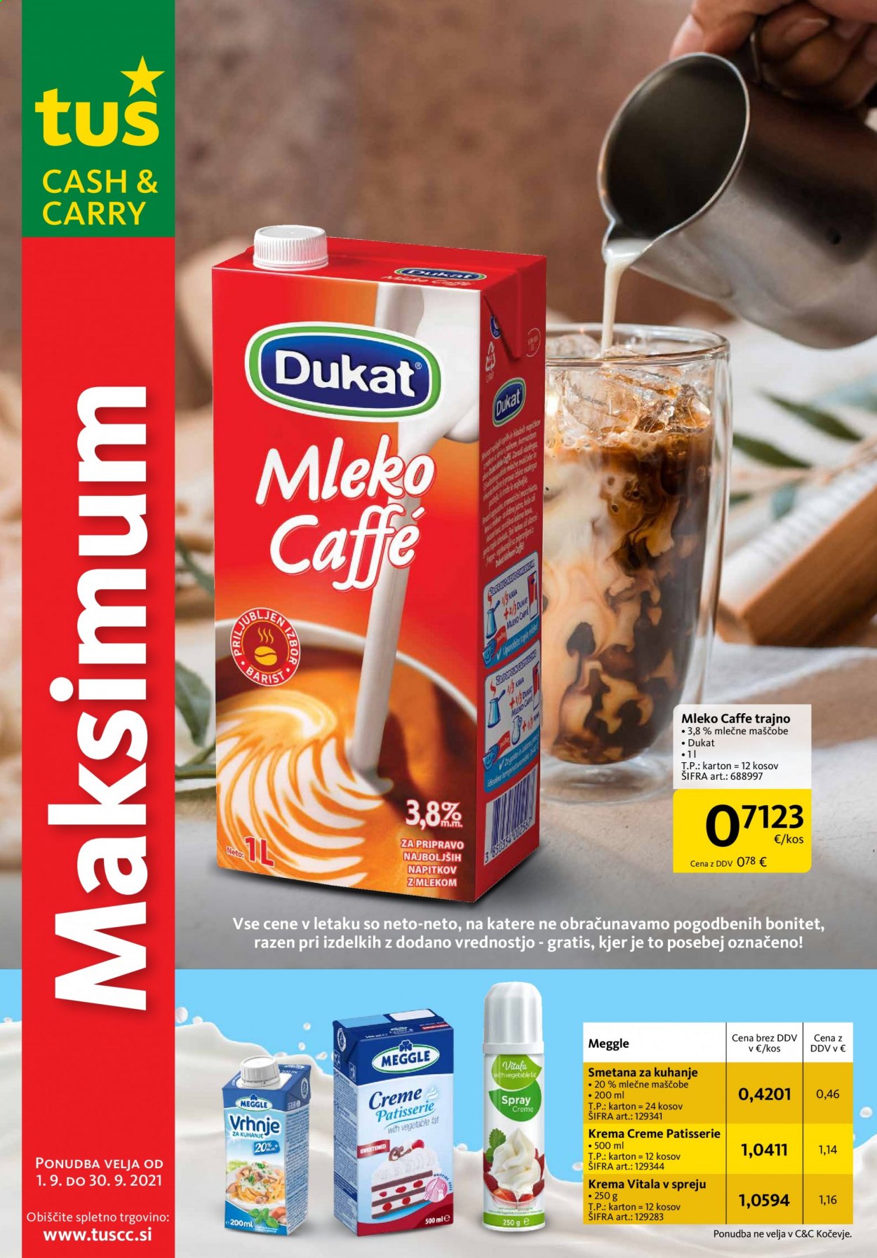 Tuš Cash & Carry katalog - 1.9.2021 - 30.9.2021. Stran 1