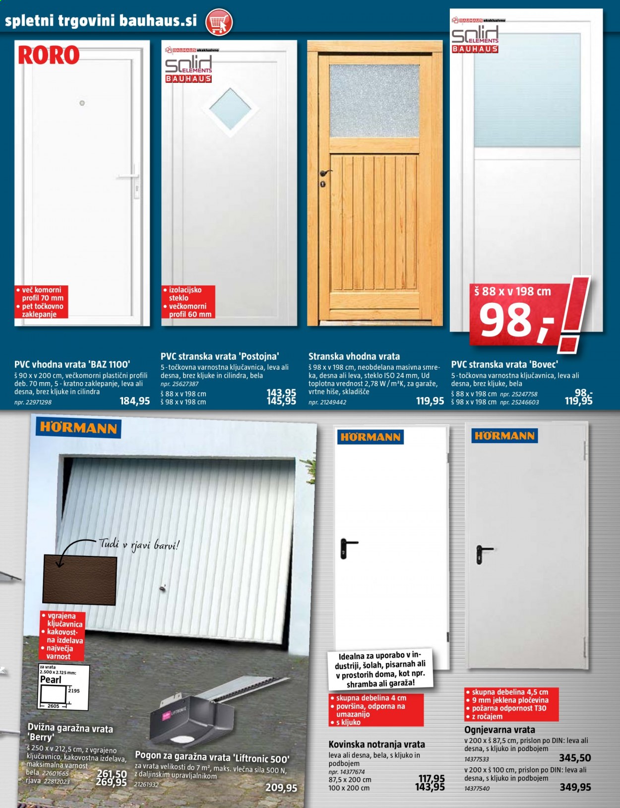 thumbnail - Bauhaus katalog - 2.9.2021 - 29.9.2021 - Ponudba izdelkov - notranja vrata, vhodna vrata. Stran 19.