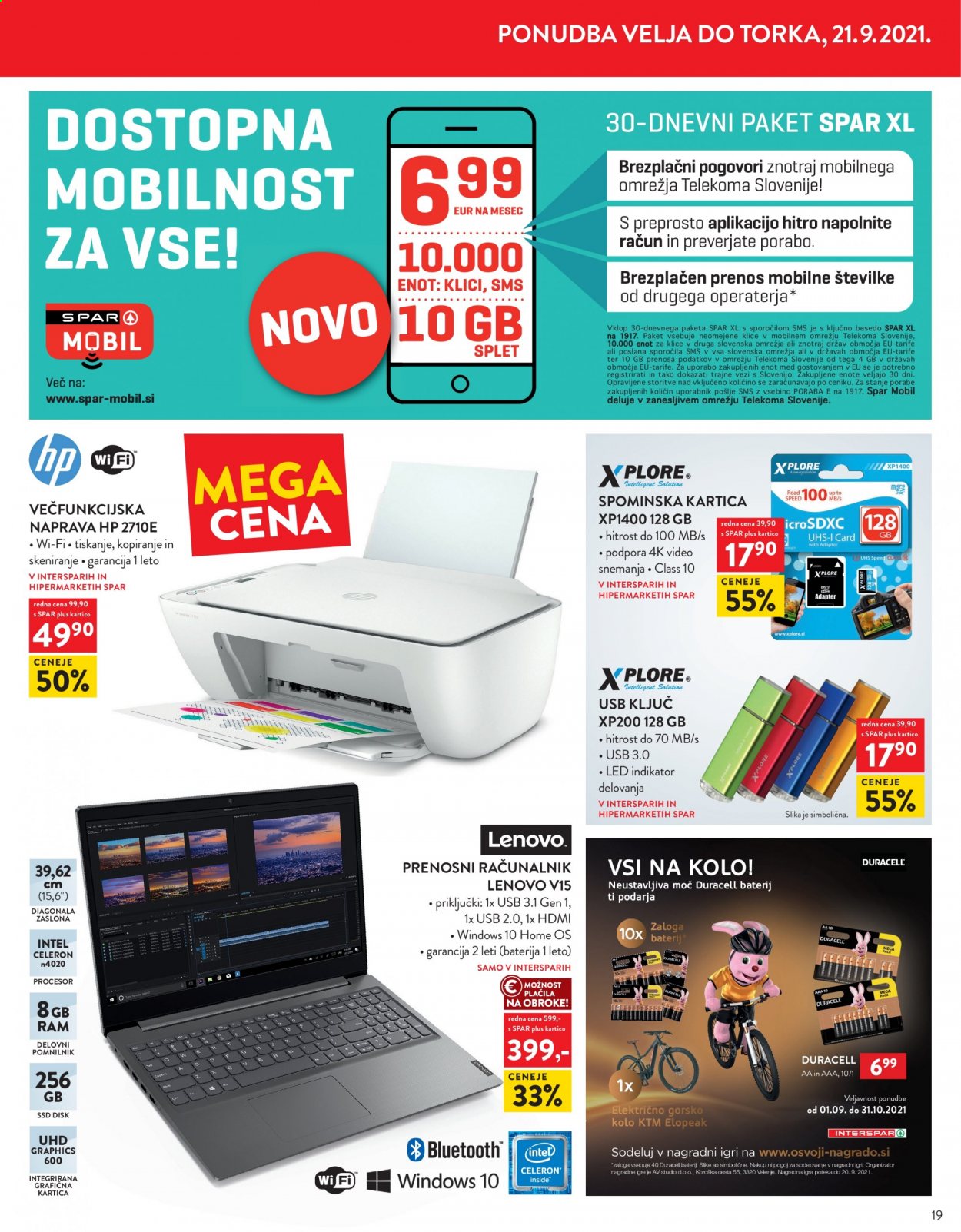 SPAR katalog - 8.9.2021 - 21.9.2021. Stran 19