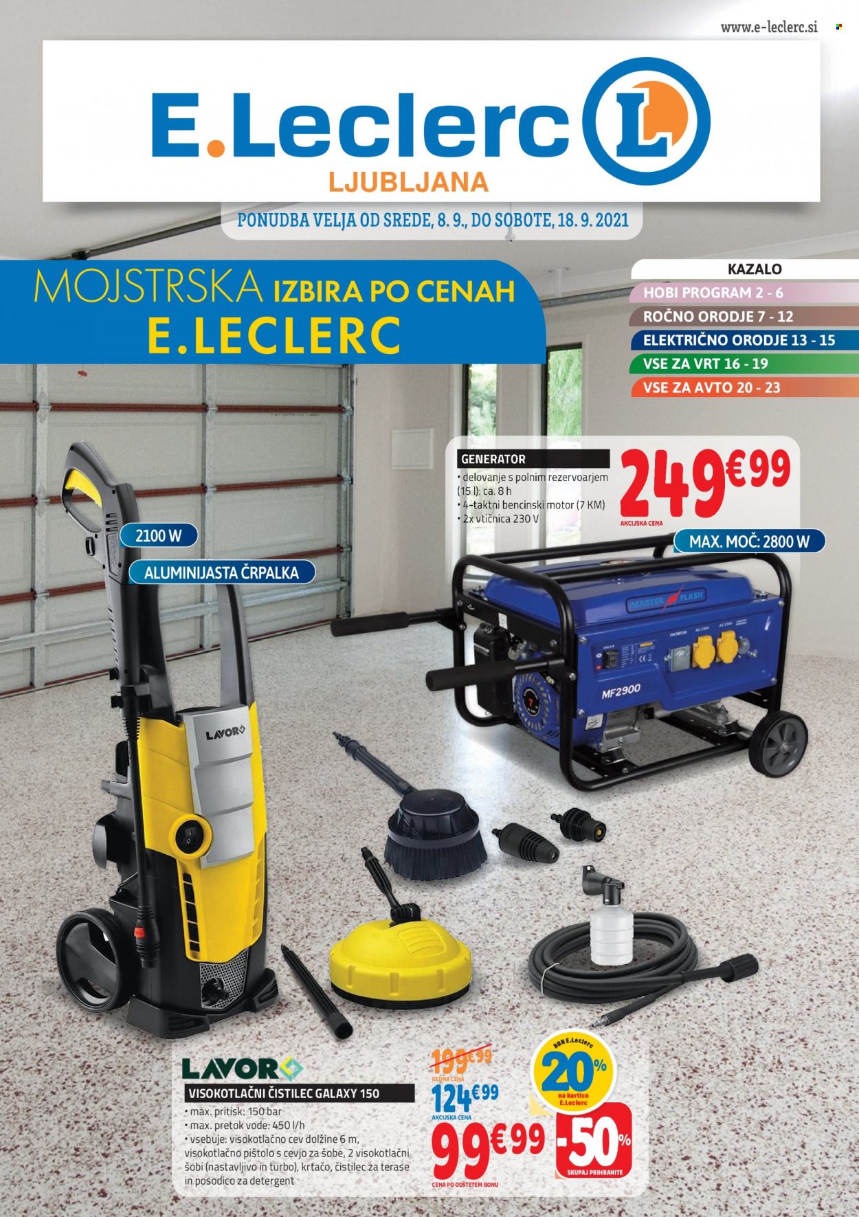 E.Leclerc katalog - 8.9.2021 - 18.9.2021. Stran 1